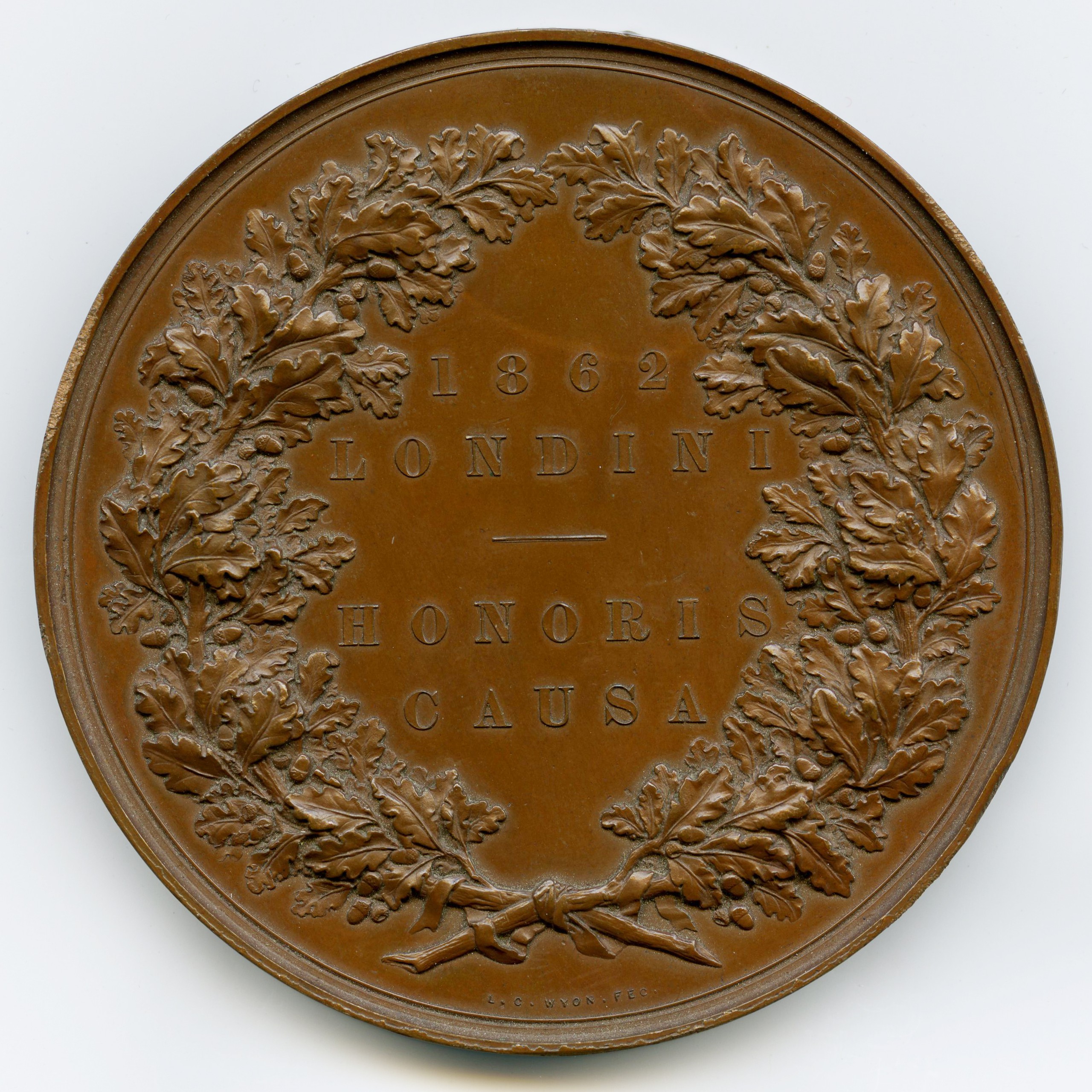 Londres - Médaille bronze - 1862 revers