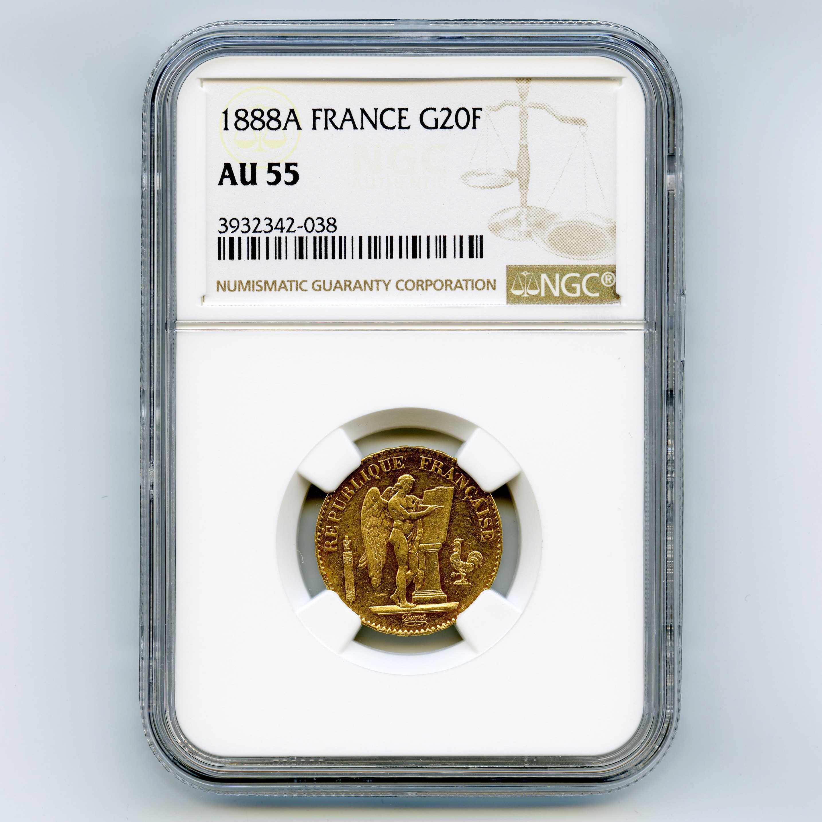 20 Francs - Génie - 1888 Paris avers 20 Francs - Génie - 1888 Paris avers