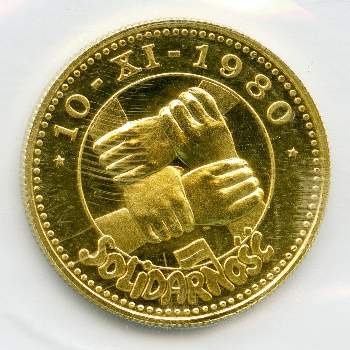 Lech Walesa - Médaille Or - 1981 revers