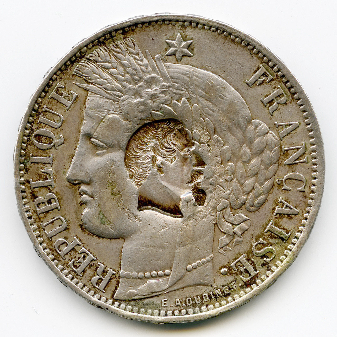 5 Francs Cérès - 1870 K avers