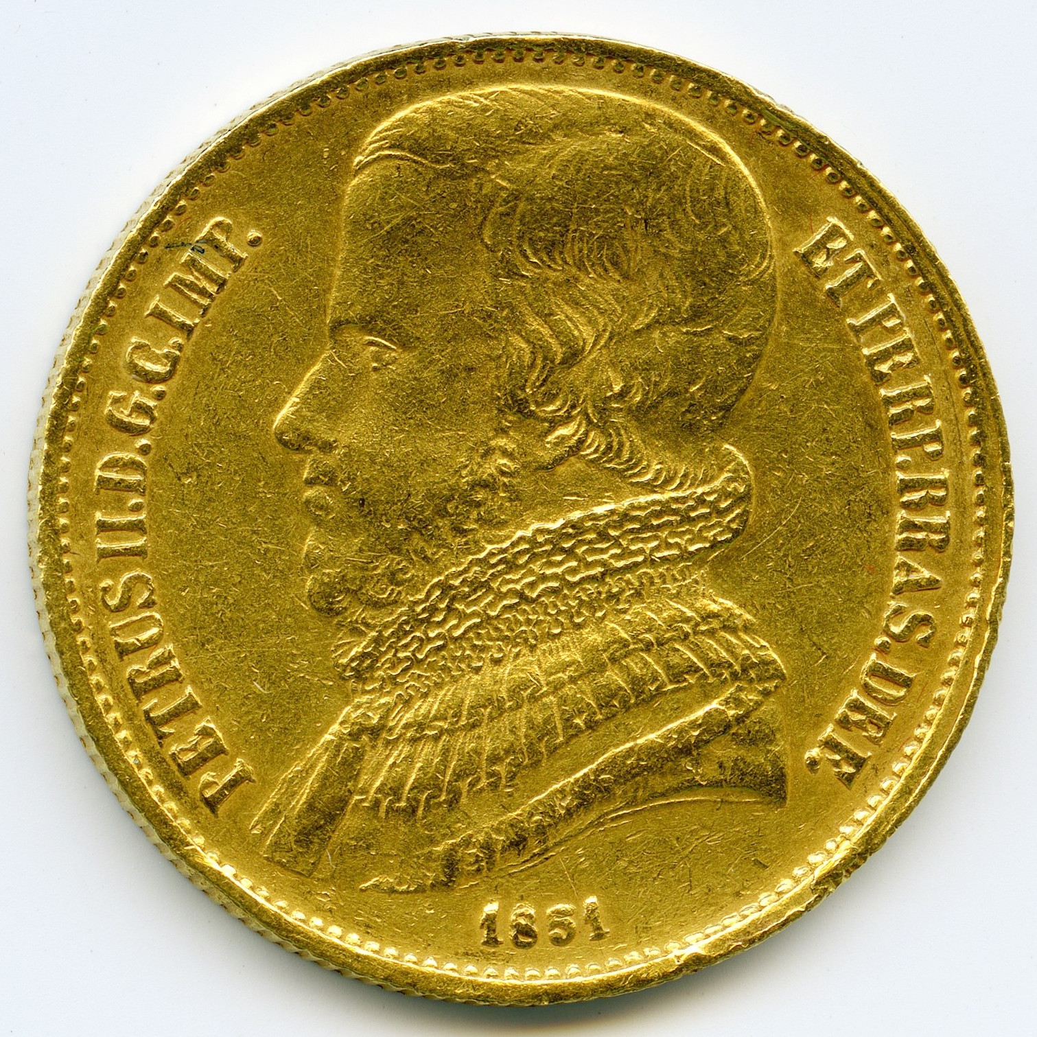 Bresil - Pierre II - 20 000 Reis avers Bresil - Pierre II - 20 000 Reis avers