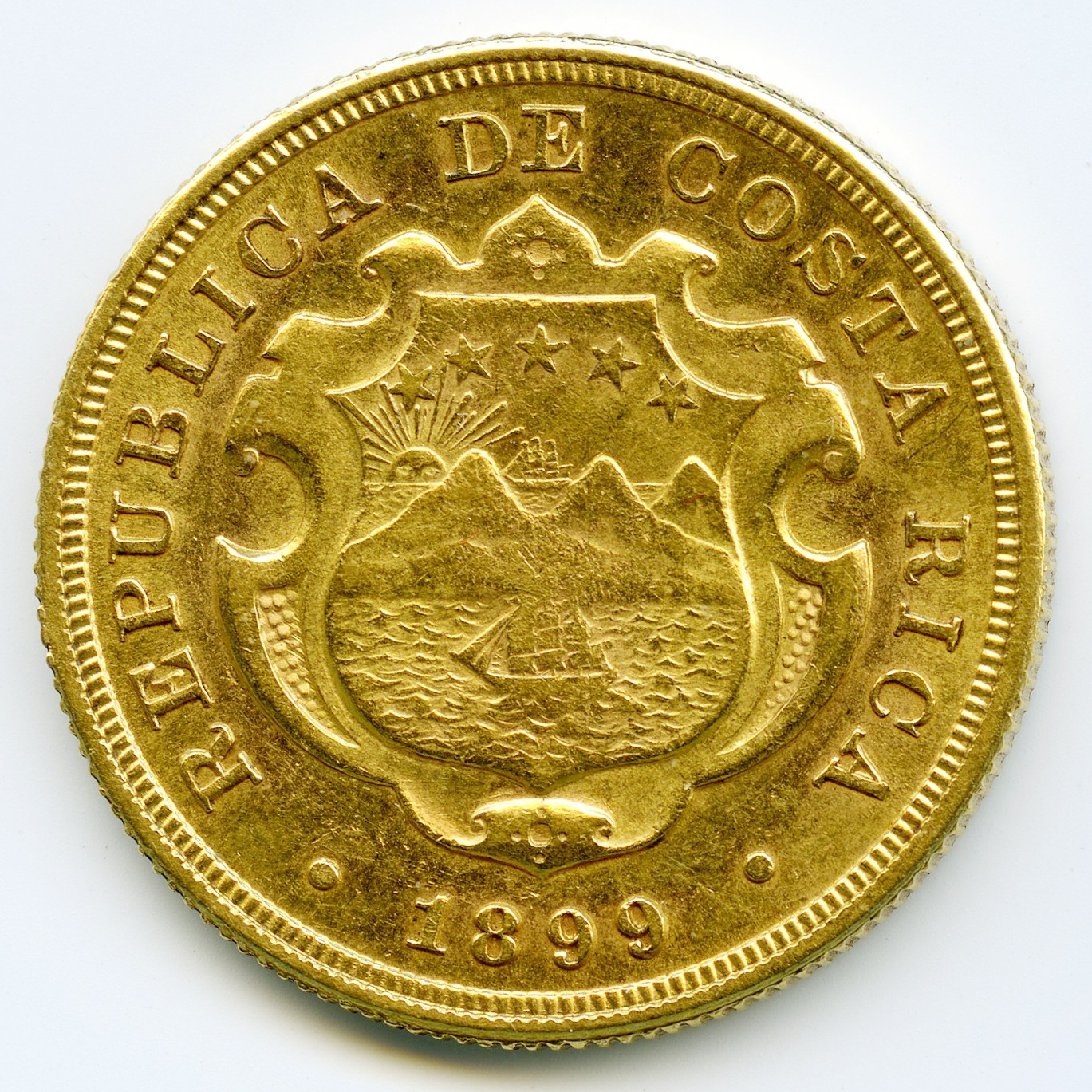 Costa Rica - 20 Colones - 1899 revers Costa Rica - 20 Colones - 1899 revers