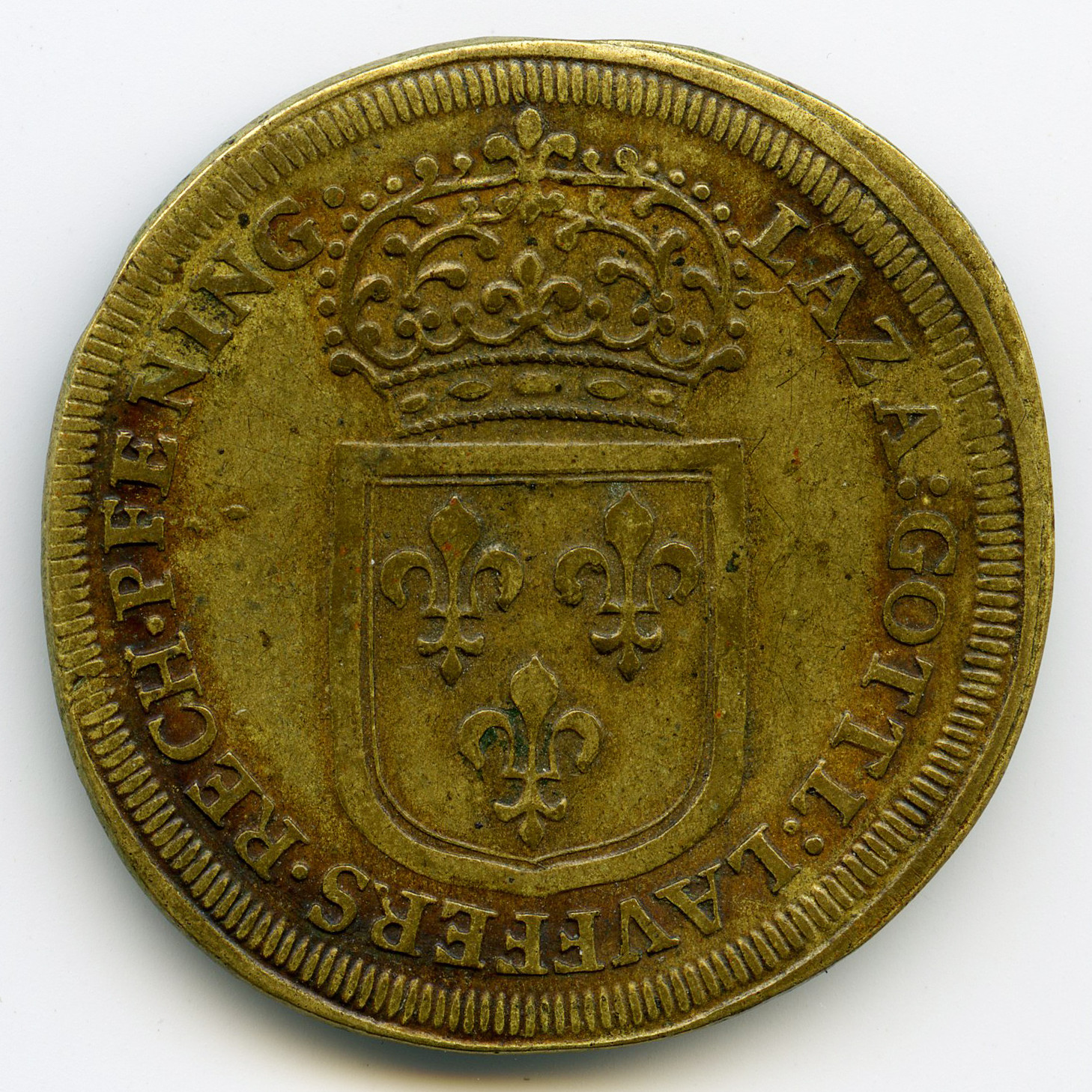 Jeton de Nuremberg - Louis XIV revers Jeton de Nuremberg - Louis XIV revers