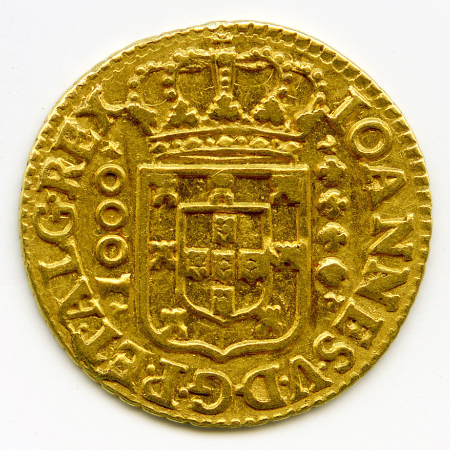 Portugal - 1 000 Reis - 1721 avers Portugal - 1 000 Reis - 1721 avers