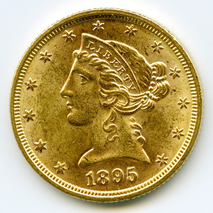 USA - 5 Dollars - 1895 avers USA - 5 Dollars - 1895 avers