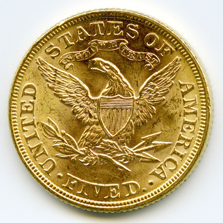 USA - 5 Dollars - 1895 revers