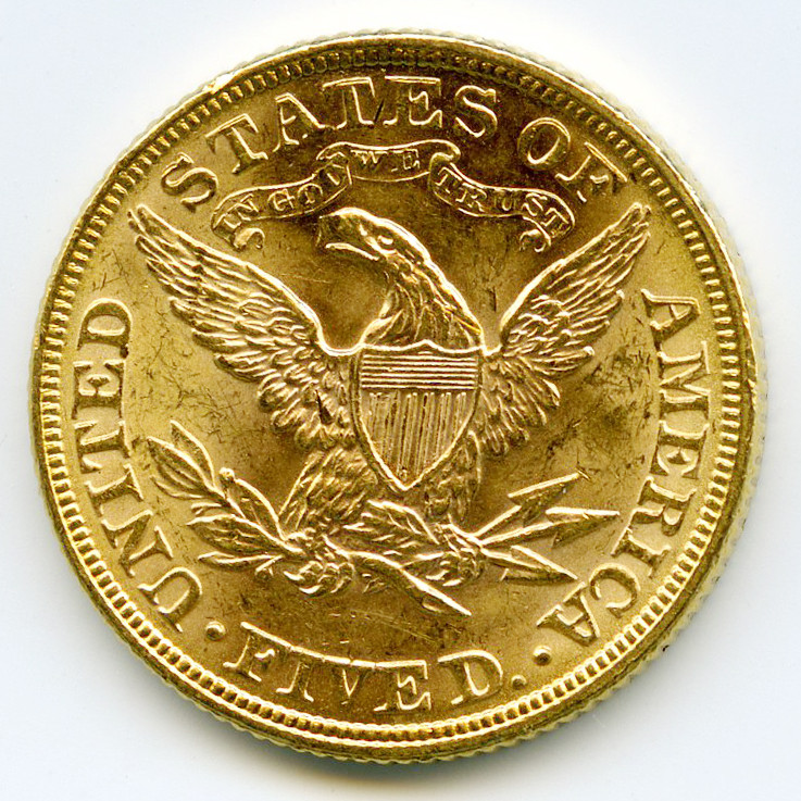 USA - 5 Dollars - 1895 revers USA - 5 Dollars - 1895 revers
