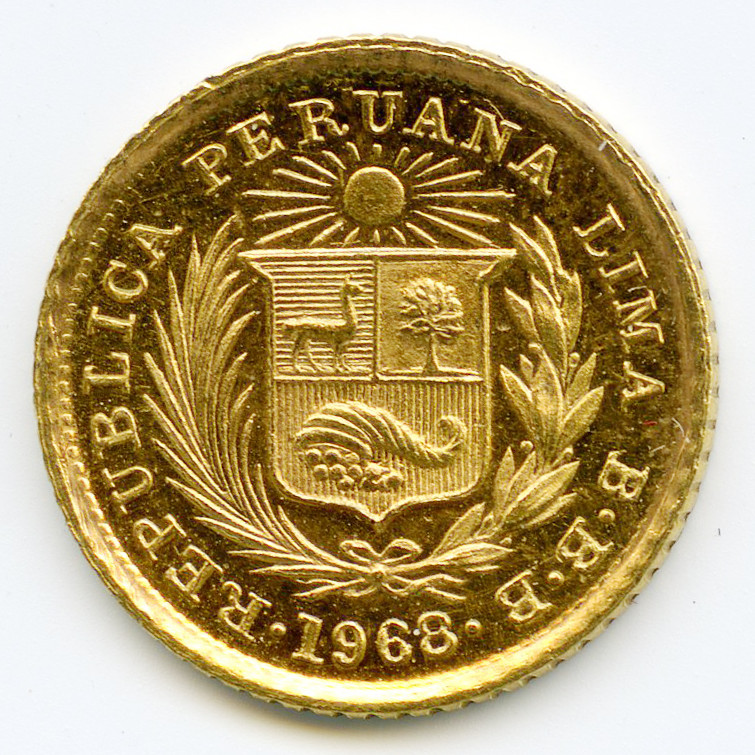 Pérou - 1/5 Libra - 1968 revers Pérou - 1/5 Libra - 1968 revers