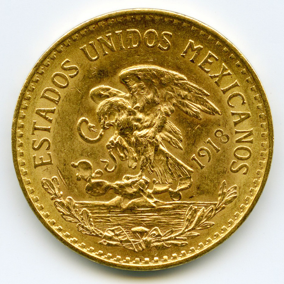 Mexique - 20 Pesos - 1918 avers Mexique - 20 Pesos - 1918 avers