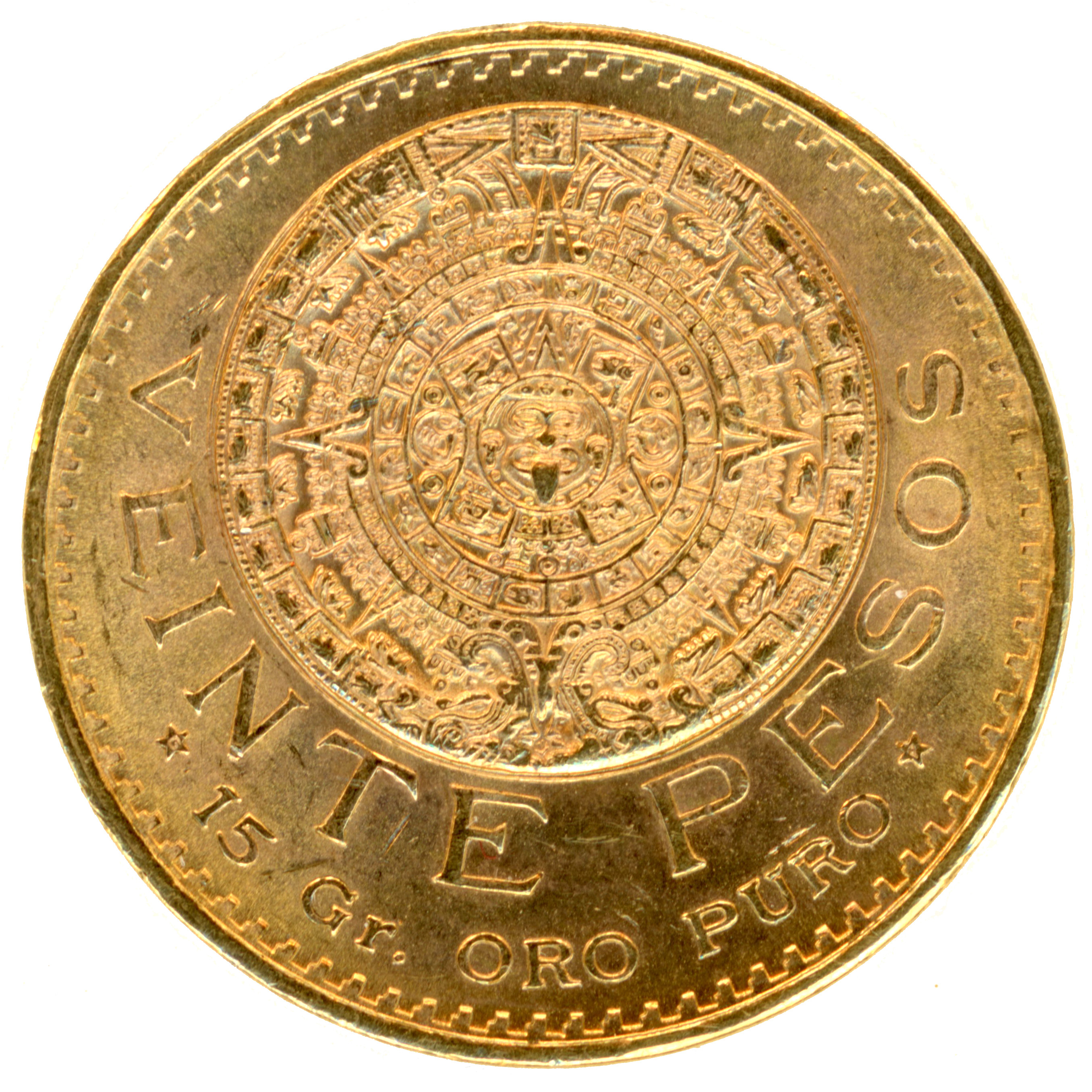 Mexique - 20 Pesos "Calendrier Aztèque" - 1918 revers Mexique - 20 Pesos "Calendrier Aztèque" - 1918 revers