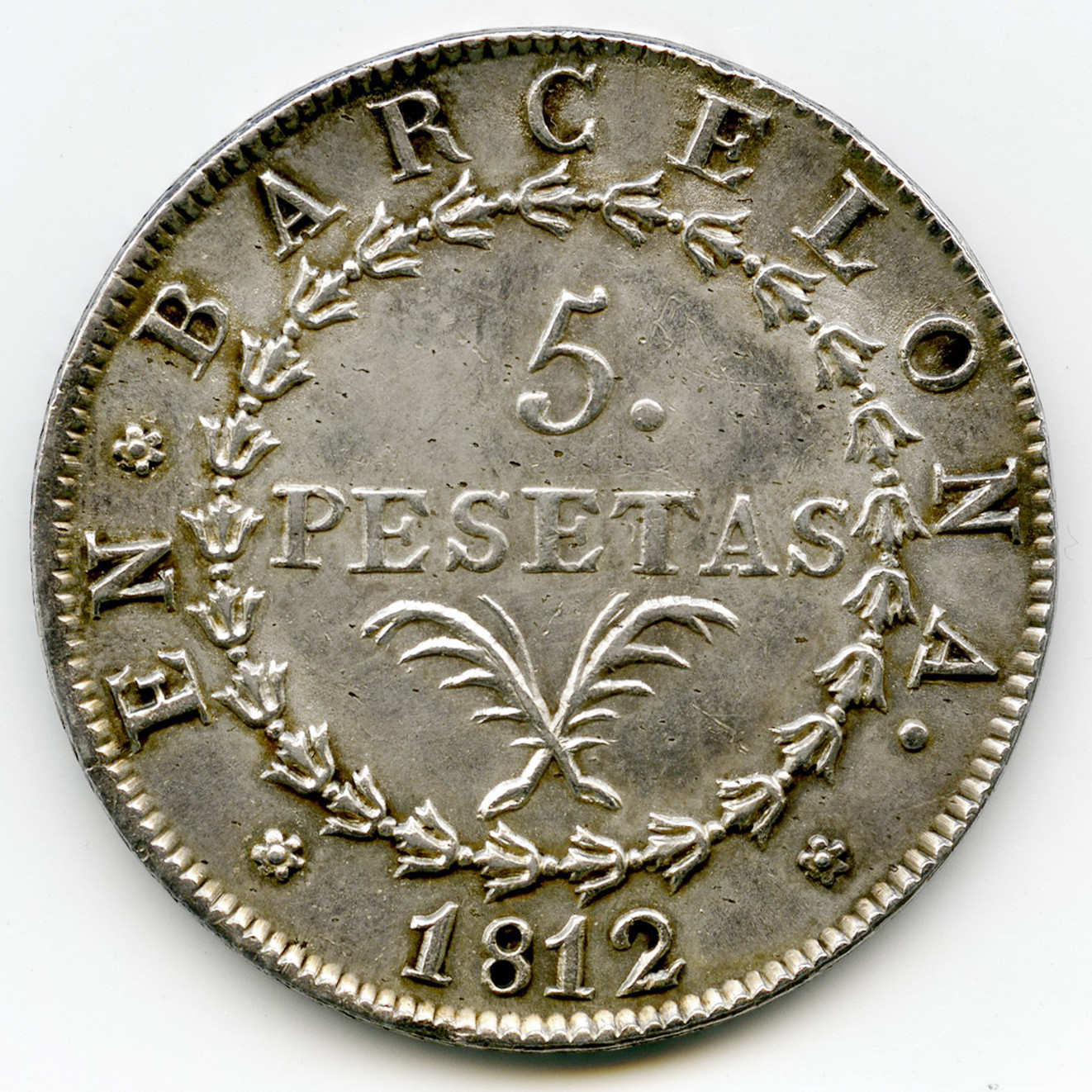 Espagne - 5 Pesetas - 1812 revers