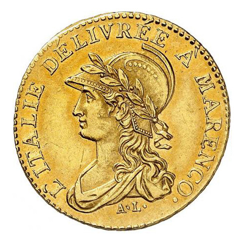 Italie - 20 Francs Marengo - L'An 10 avers Italie - 20 Francs Marengo - L'An 10 avers