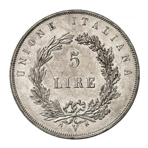 Italie - 5 Lire - 1848 Venise revers Italie - 5 Lire - 1848 Venise revers