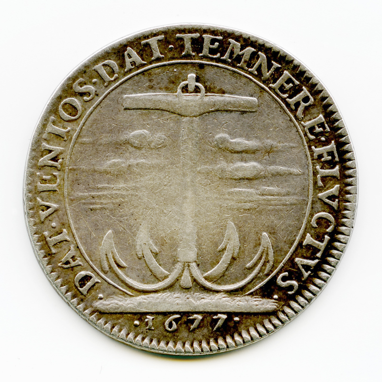 Jeton - Galères Royales - 1677 revers Jeton - Galères Royales - 1677 revers
