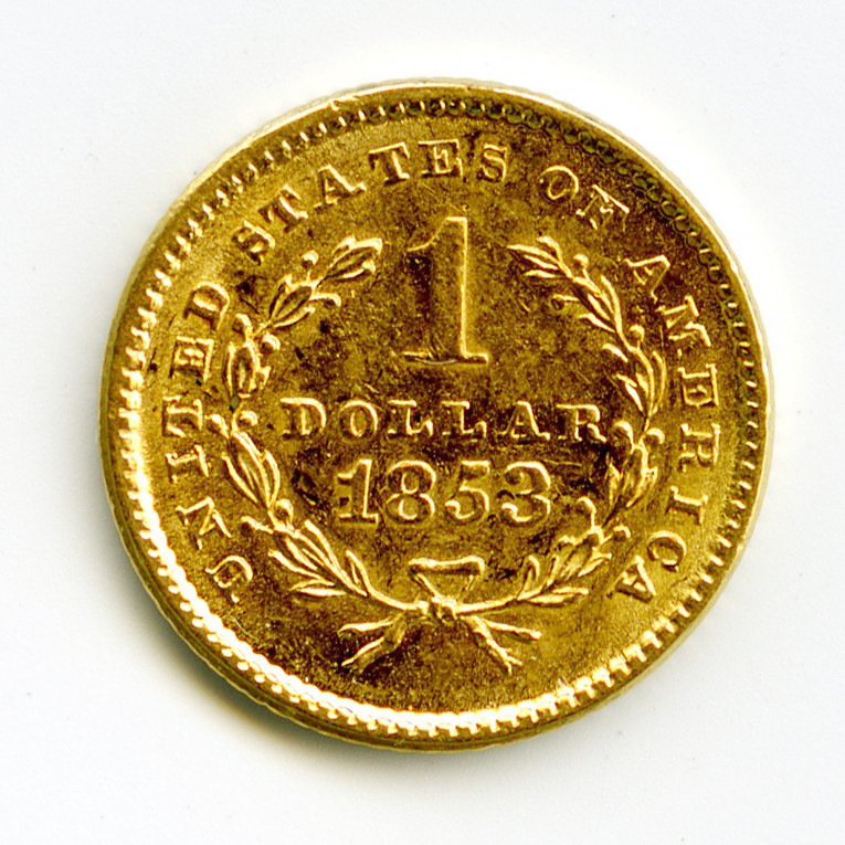 USA - 1 Dollar - 1853 revers USA - 1 Dollar - 1853 revers
