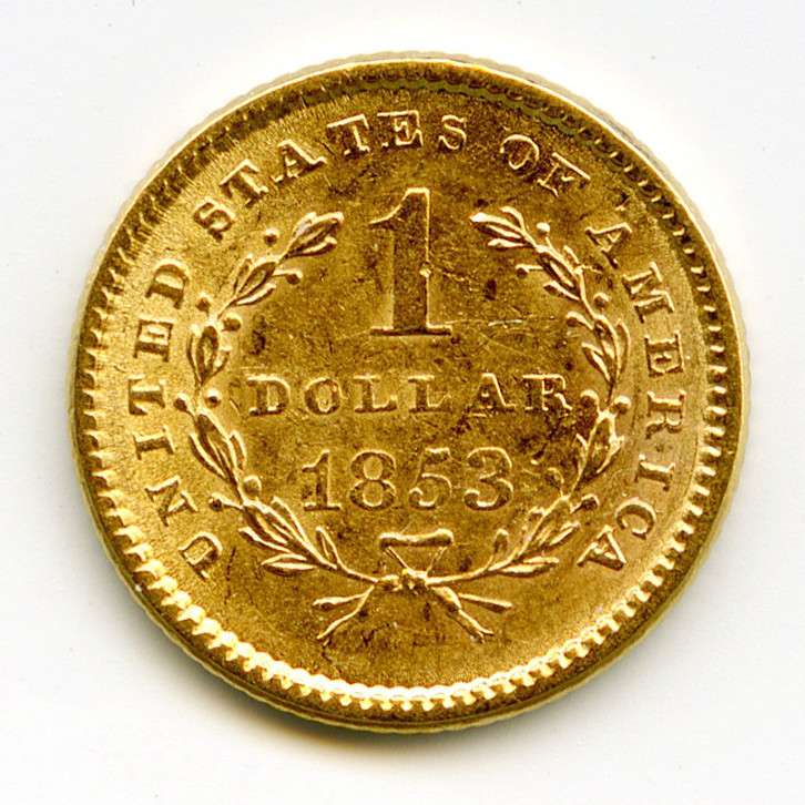 USA - 1 Dollar - 1853 revers