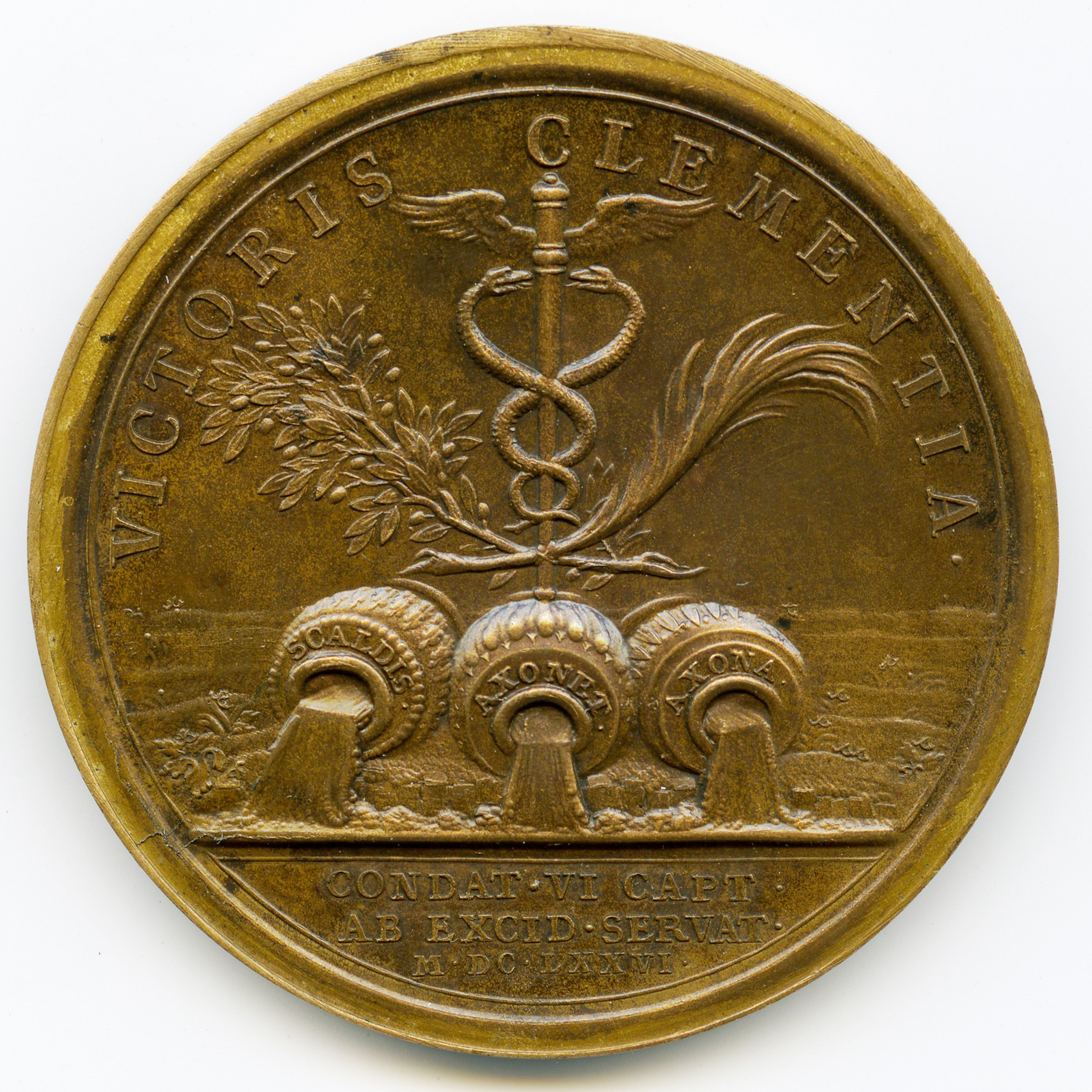Médaille Louis XIV - Condé 1676 revers