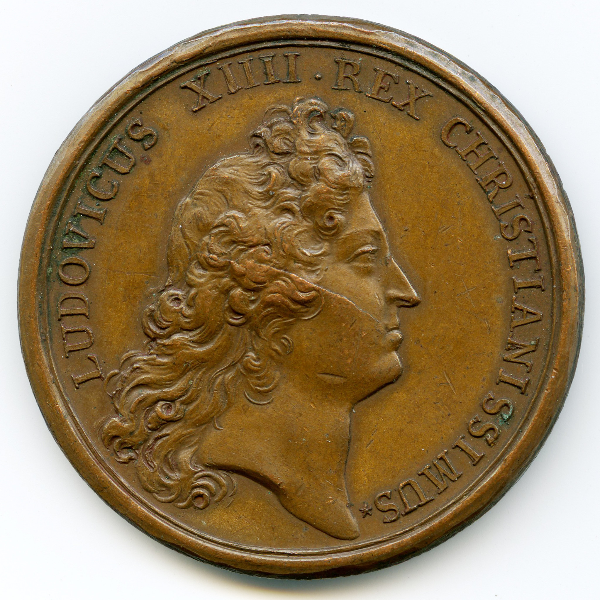 Louis XIV - Médaille bronze - 1669 avers Louis XIV - Médaille bronze - 1669 avers