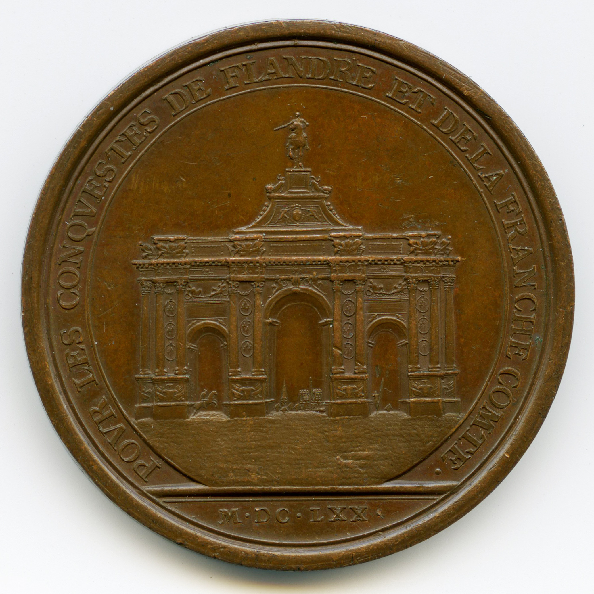 Louis XIV - Médaille bronze - 1670 revers
