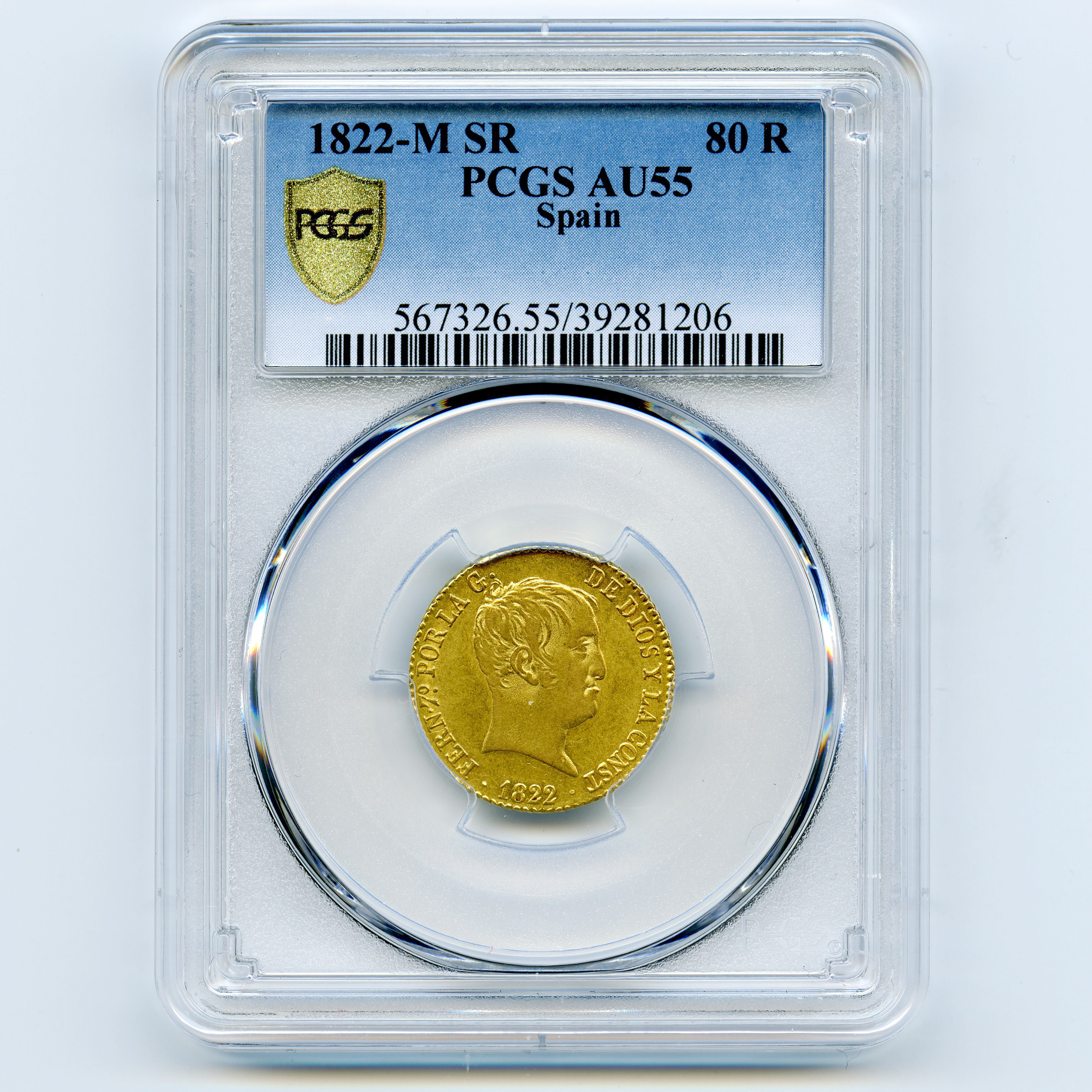 Espagne - 80 Reales - 1822 M avers Espagne - 80 Reales - 1822 M avers