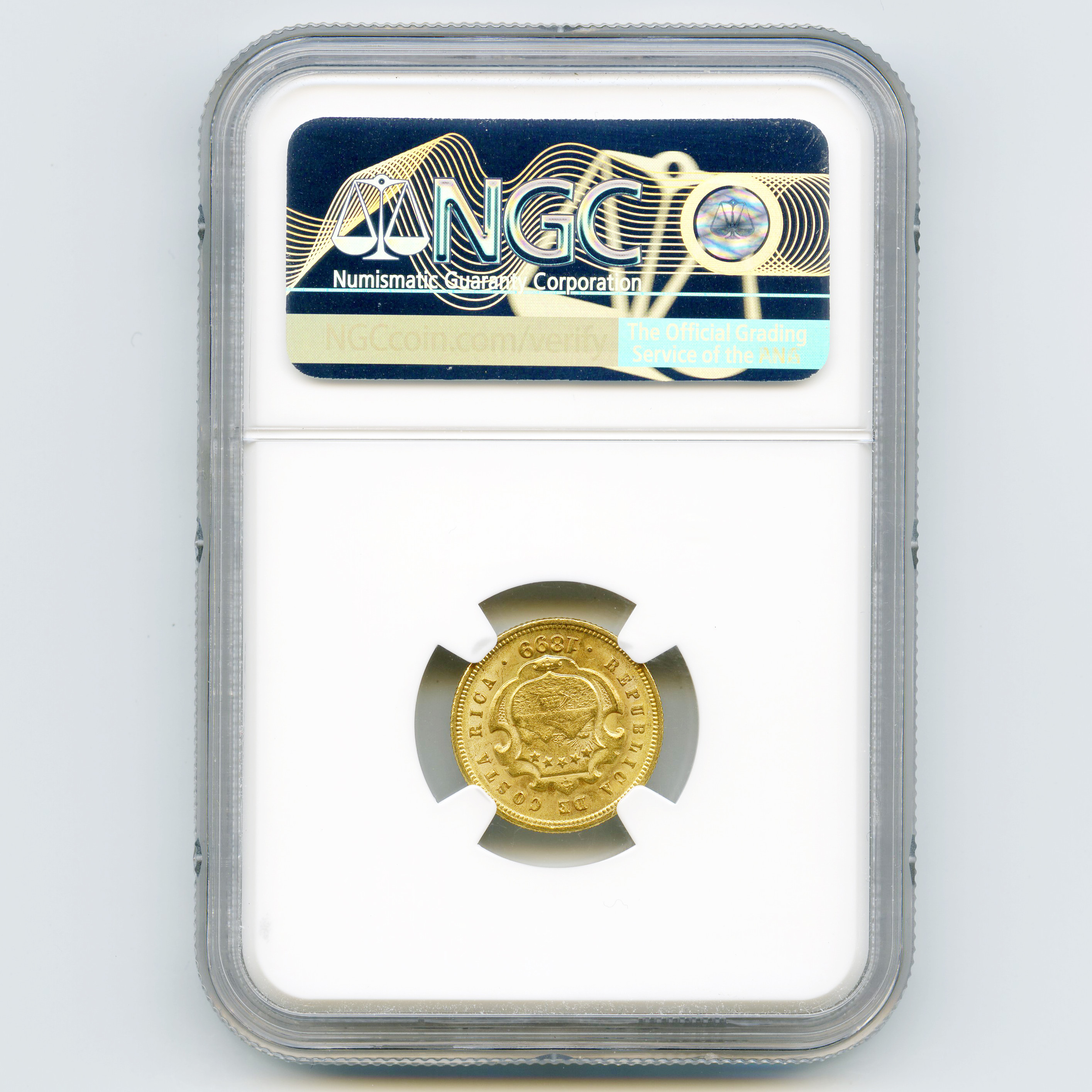 Costa Rica - 5 Colones - 1899 revers Costa Rica - 5 Colones - 1899 revers