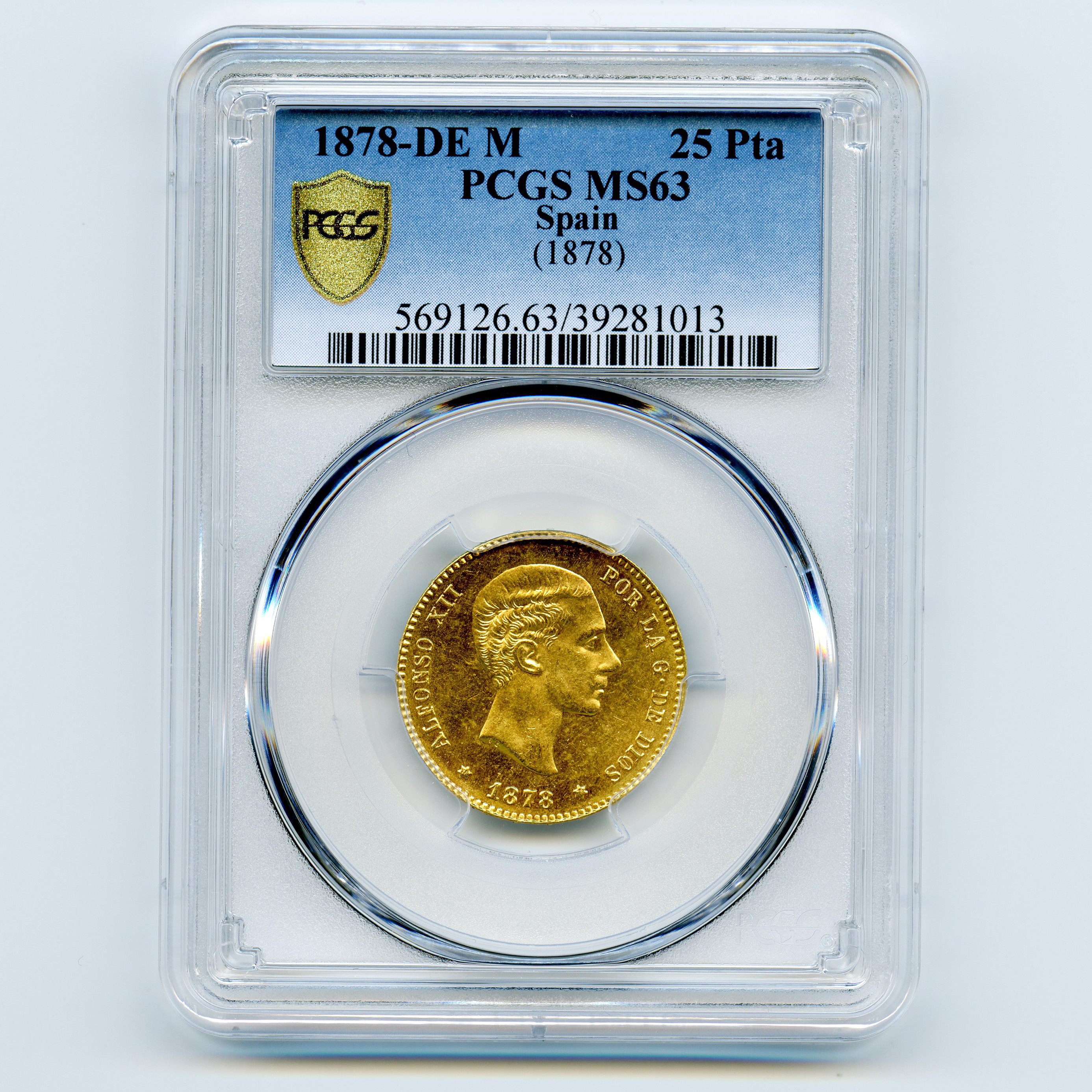 Espagne - 25 Pesetas - 1878 DE M avers Espagne - 25 Pesetas - 1878 DE M avers