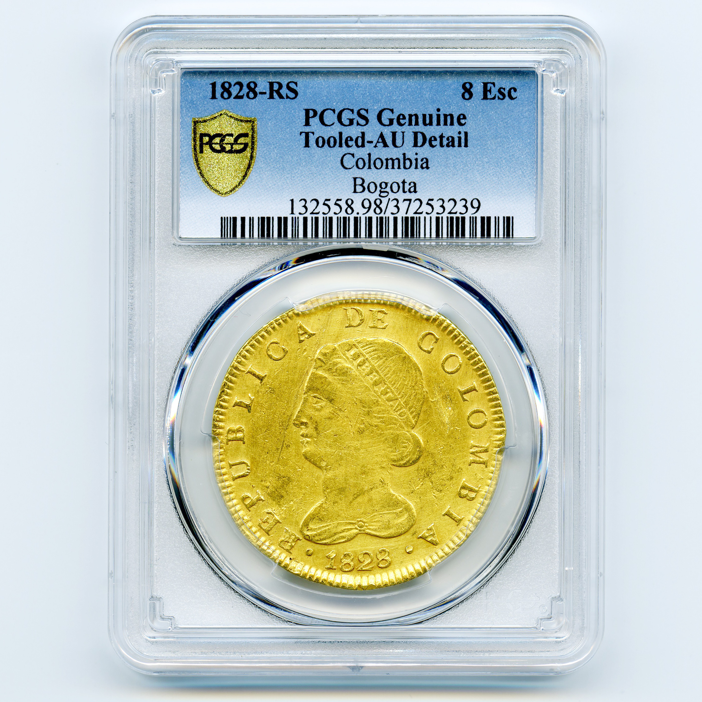 Colombie - 8 Escudos - 1828 RS avers Colombie - 8 Escudos - 1828 RS avers