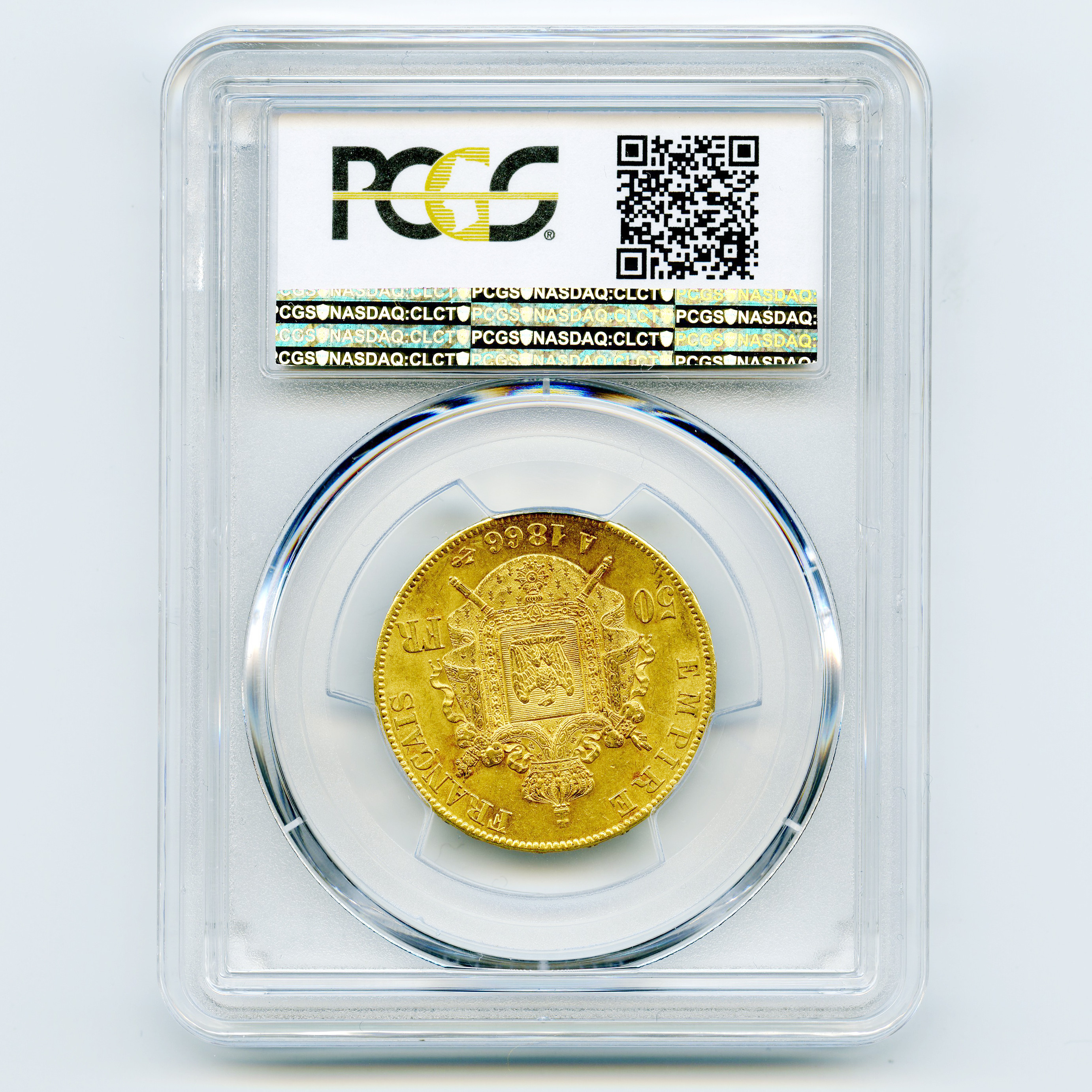 Napoléon III - 50 Francs - 1866 A revers Napoléon III - 50 Francs - 1866 A revers