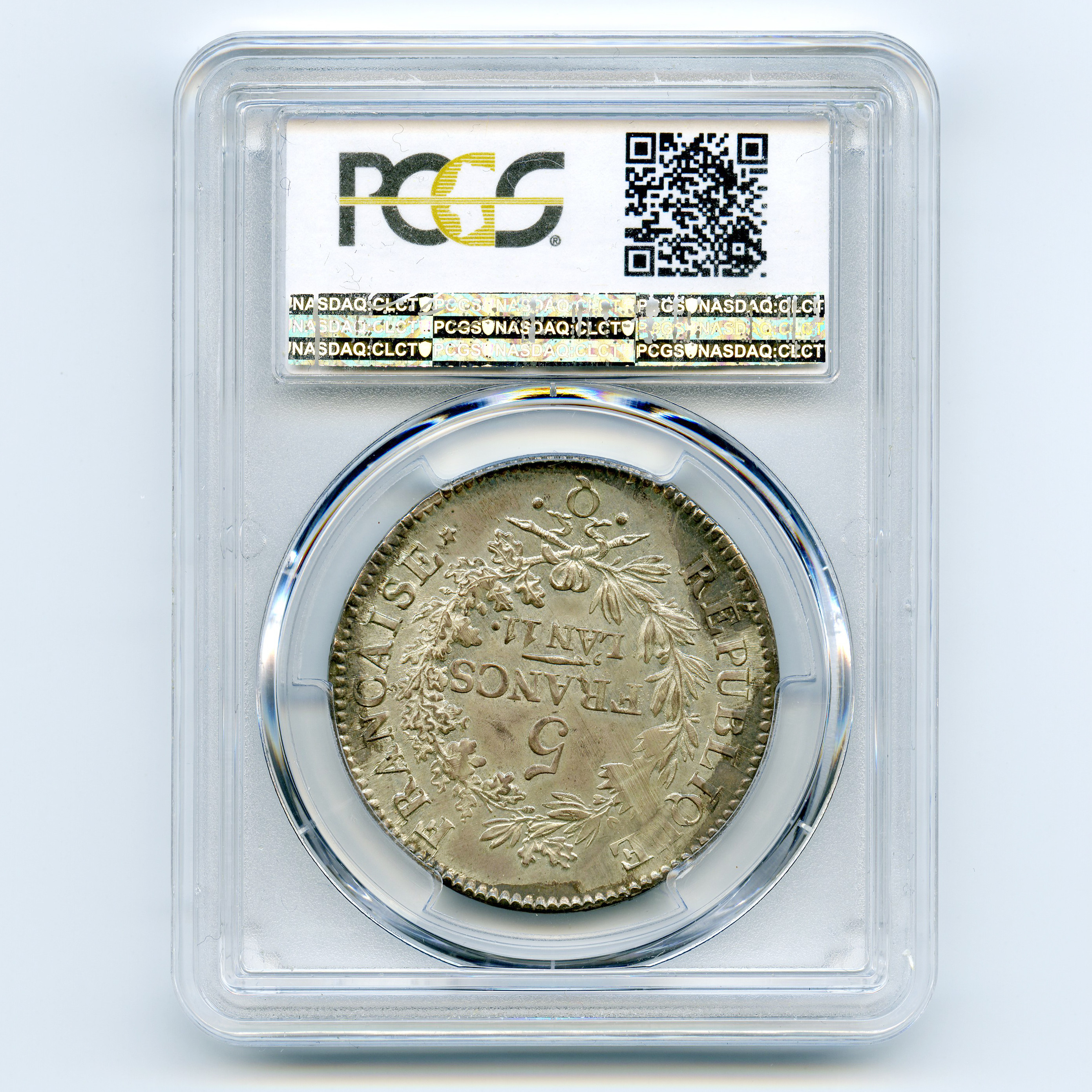 Le Consulat - 5 Francs - An 11 Q revers Le Consulat - 5 Francs - An 11 Q revers