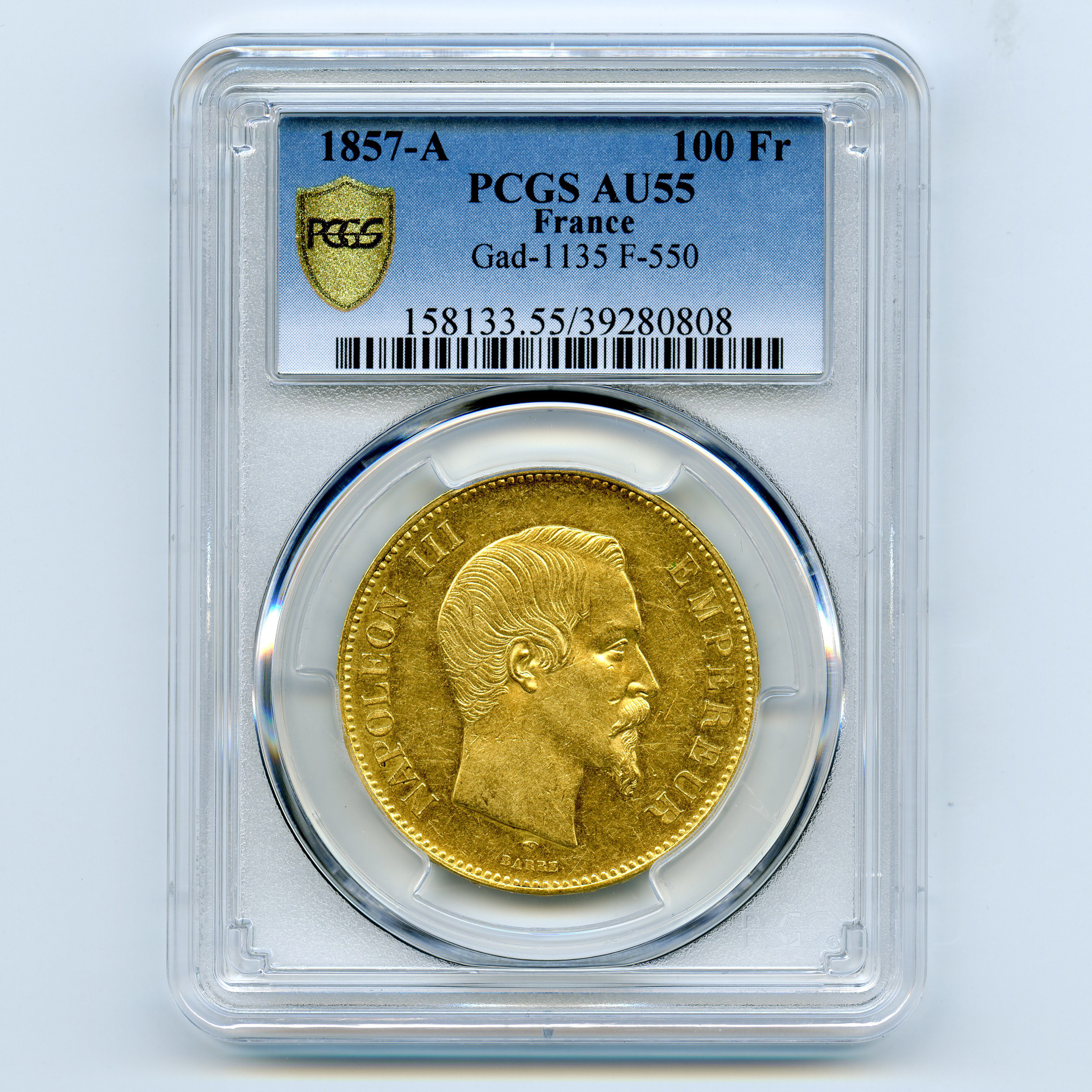 Napoléon III - 100 Francs - 1857 A avers Napoléon III - 100 Francs - 1857 A avers