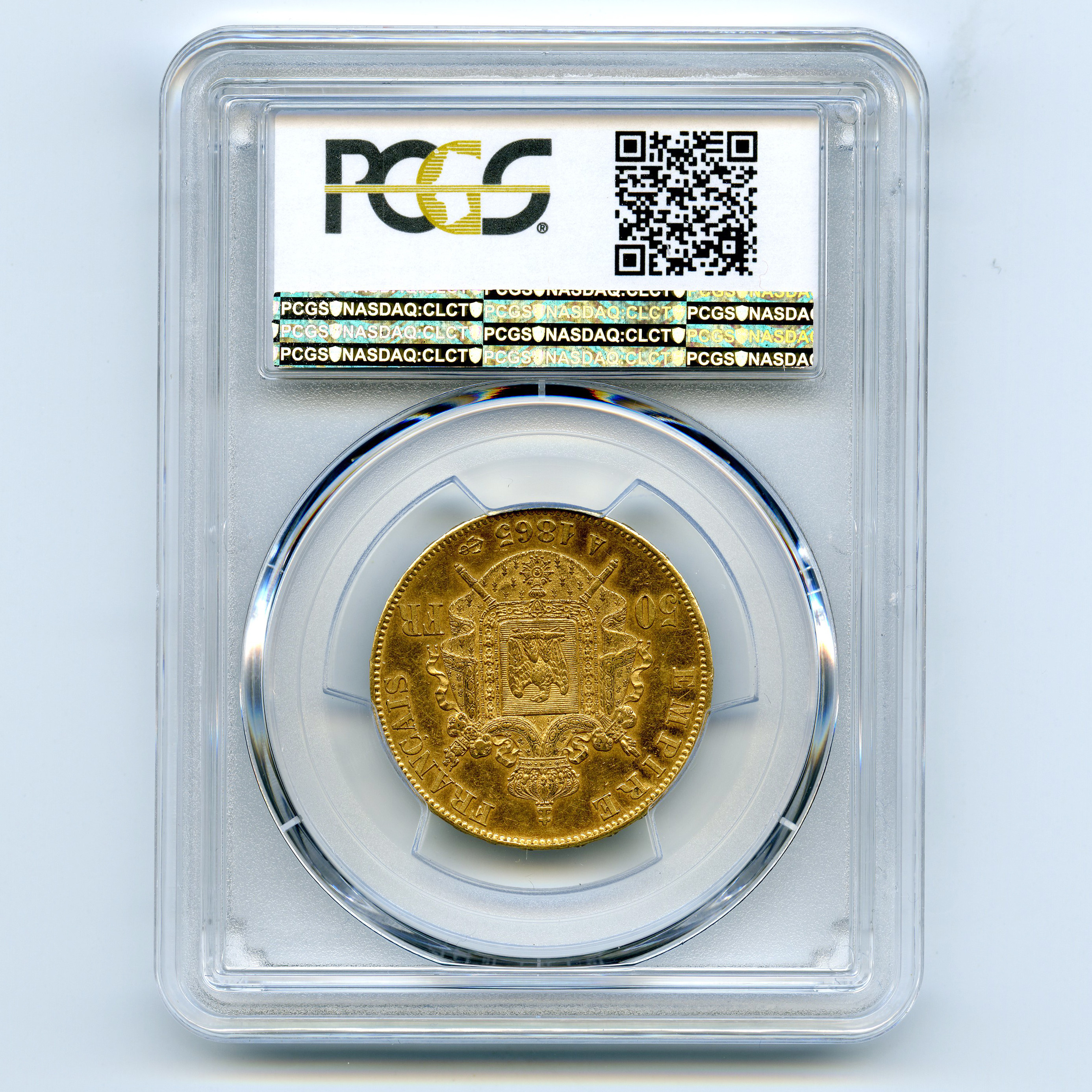 Napoléon III - 50 Francs - 1865 A revers Napoléon III - 50 Francs - 1865 A revers