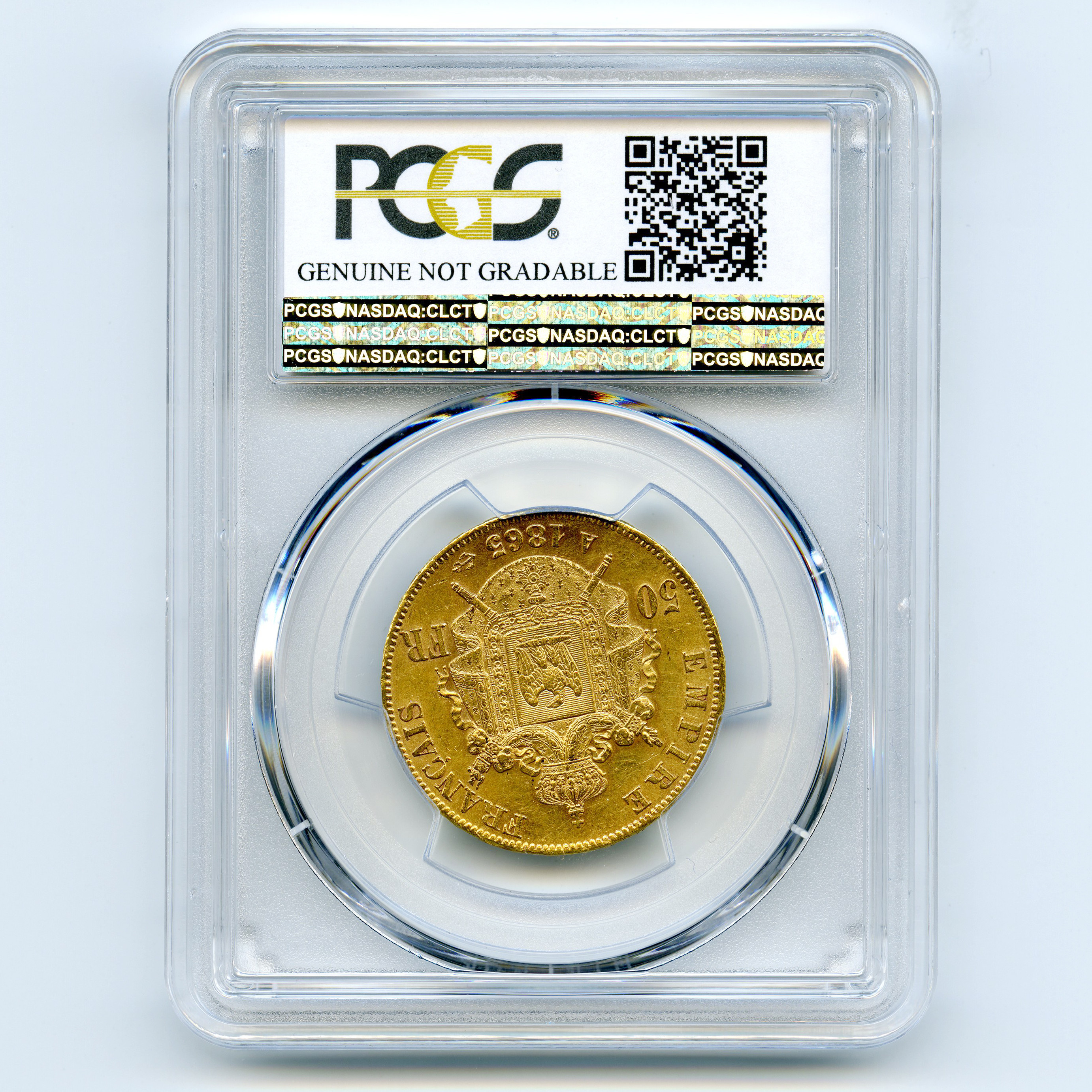 Napoléon III - 50 Francs - 1865 A revers Napoléon III - 50 Francs - 1865 A revers