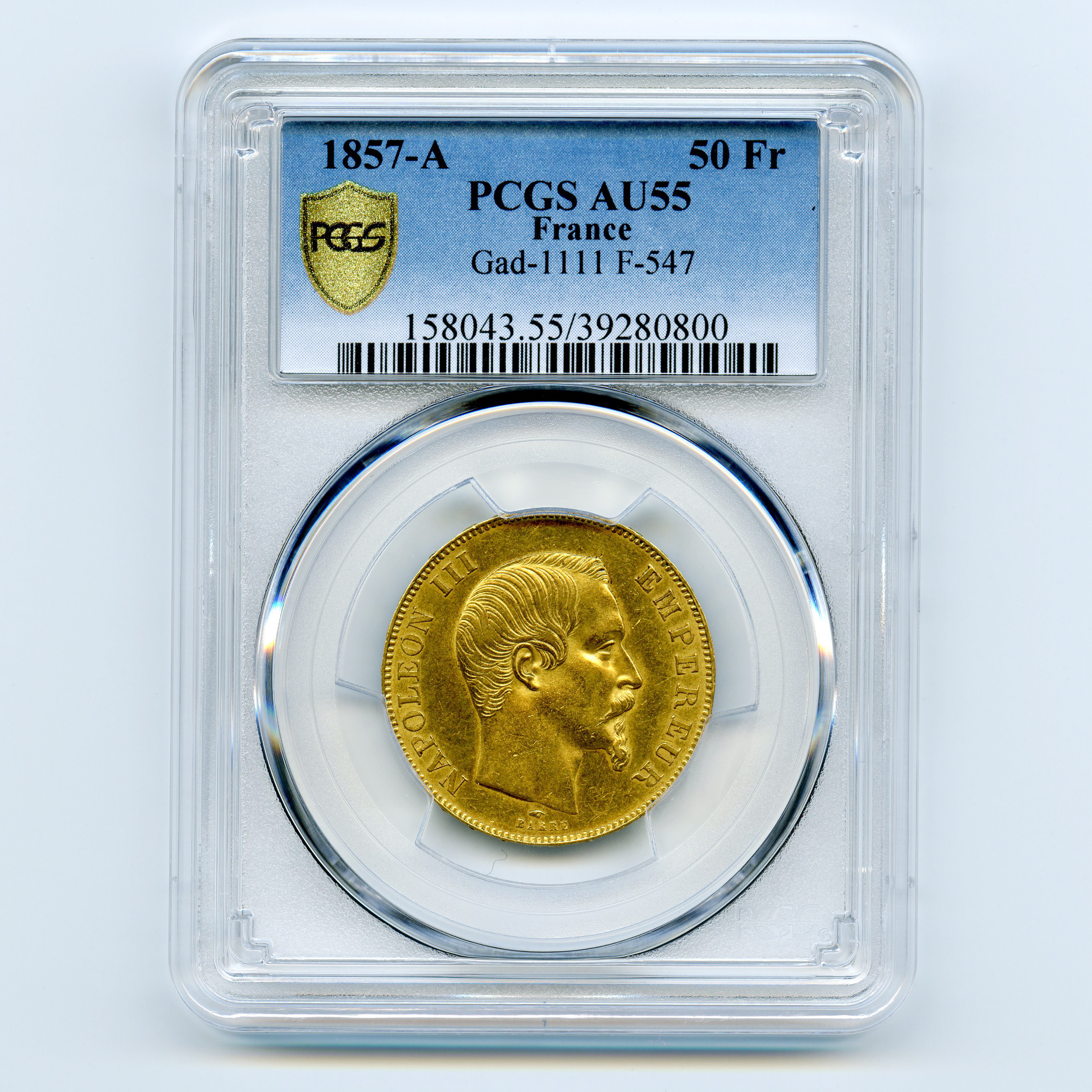 Napoléon III - 50 Francs - 1857 A avers Napoléon III - 50 Francs - 1857 A avers