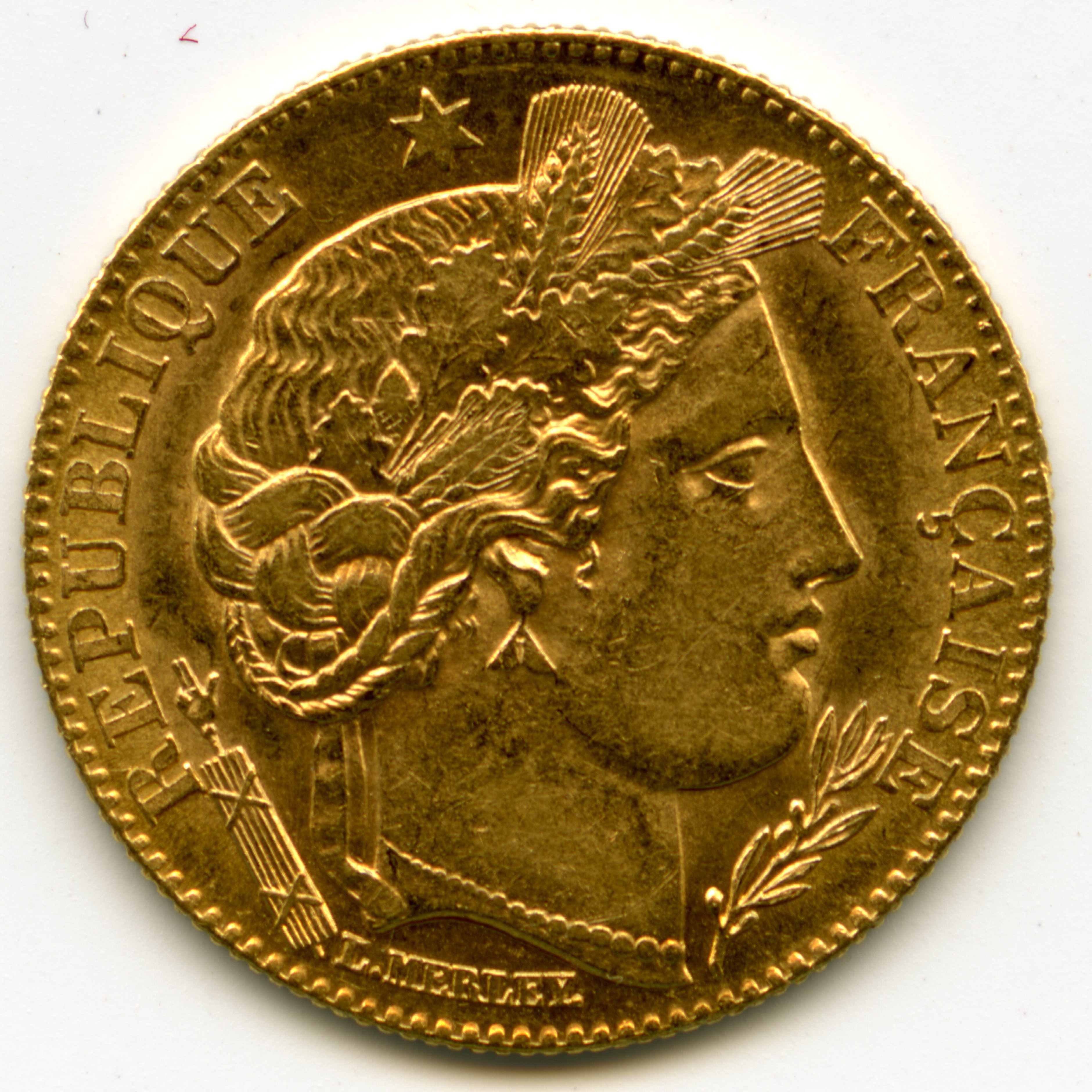 10 Francs - Cérès - 1899 A avers