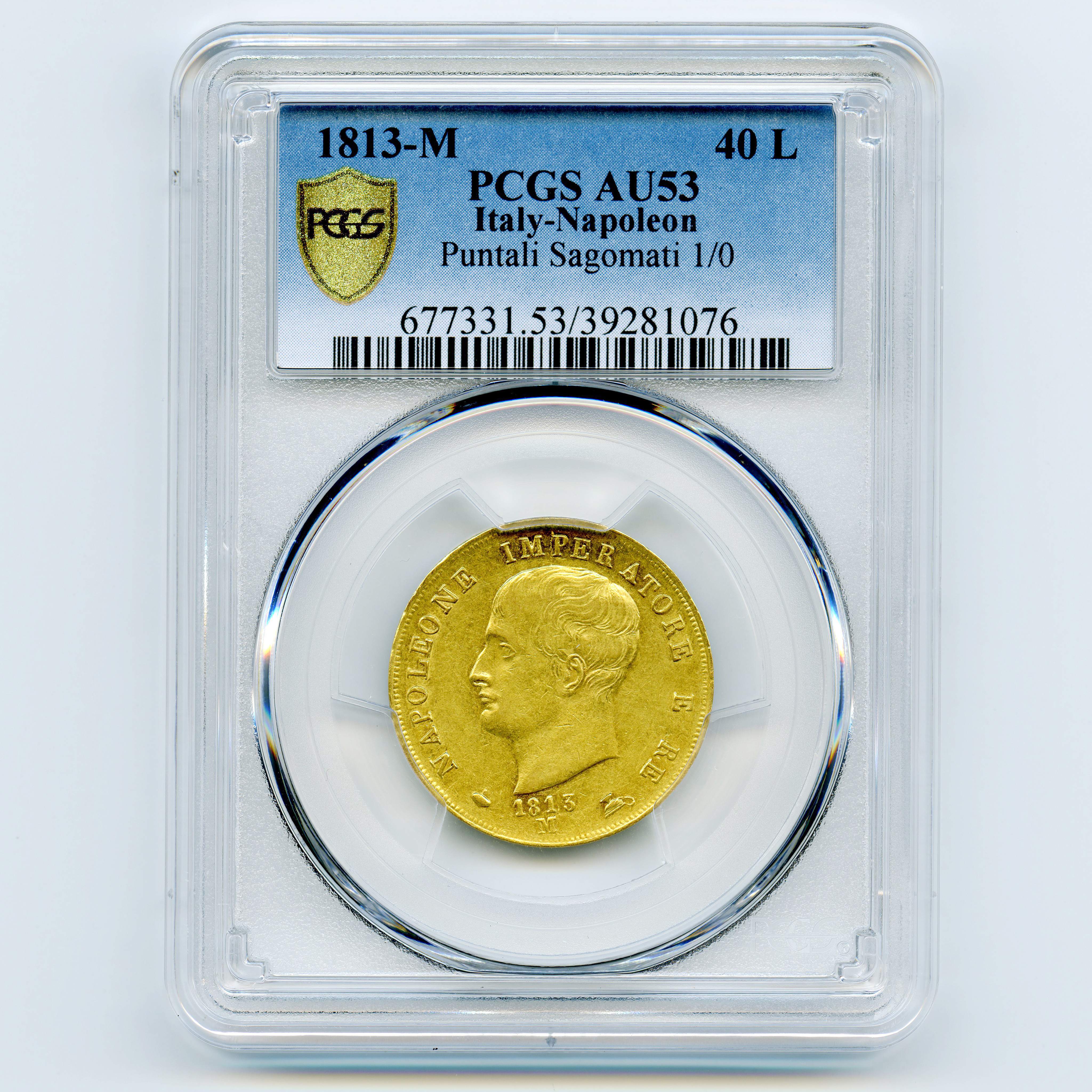 Italie - 40 Lire - 1813 M avers Italie - 40 Lire - 1813 M avers
