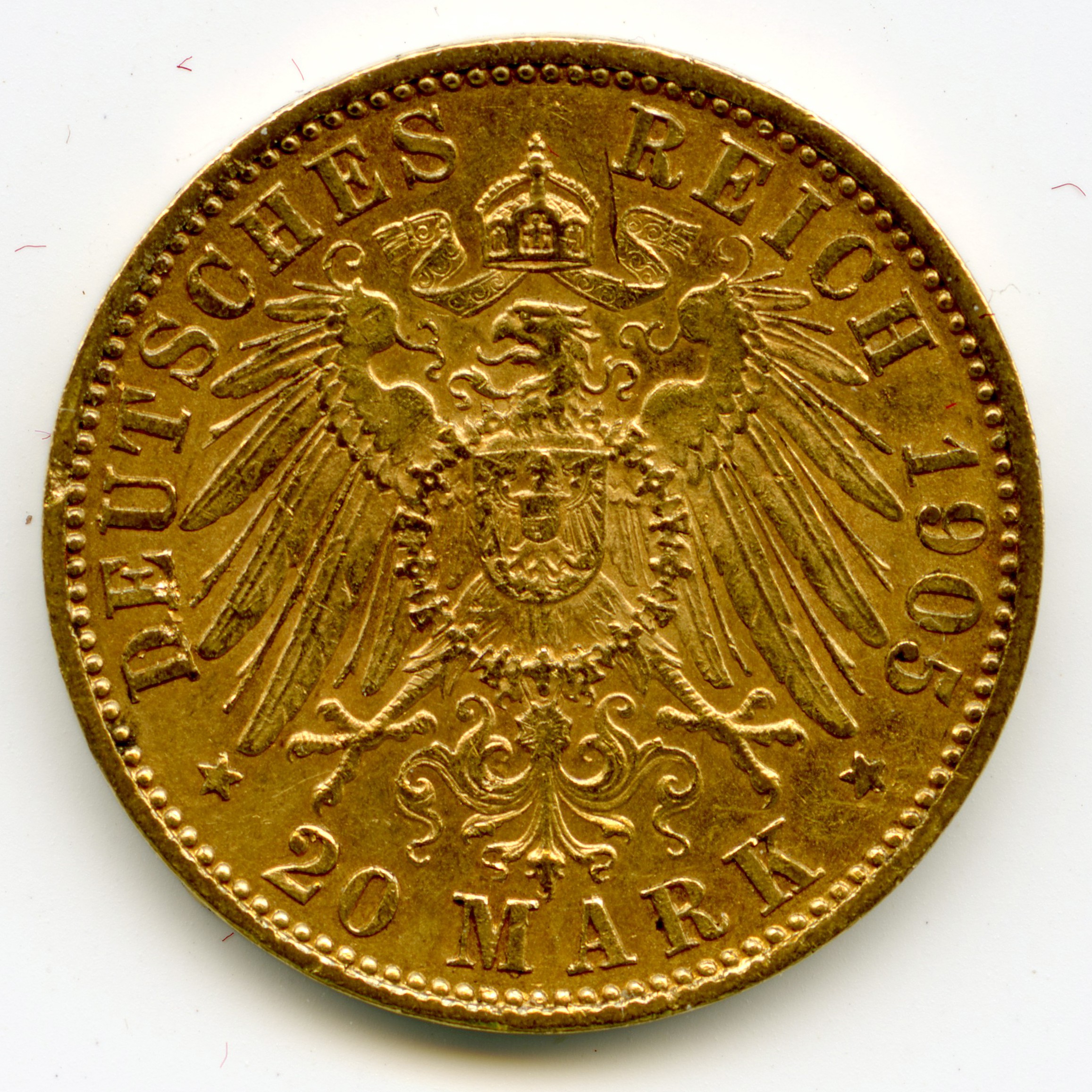 Allemagne - 20 Mark - 1905 D revers