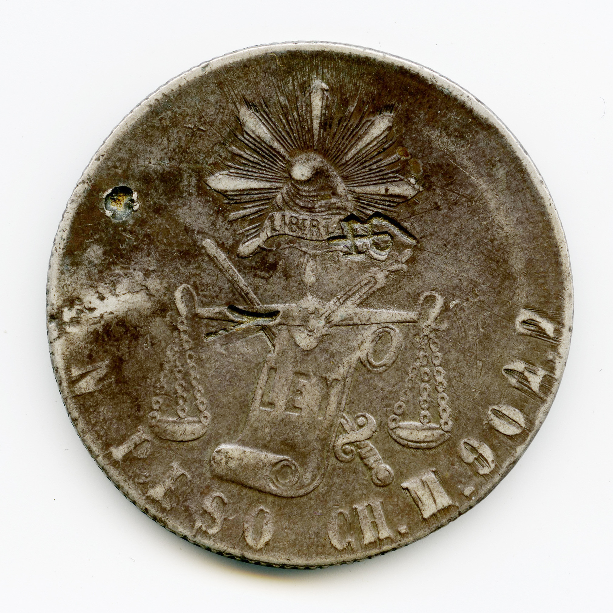 Mexique - 1 Peso - 1872 CH M avers