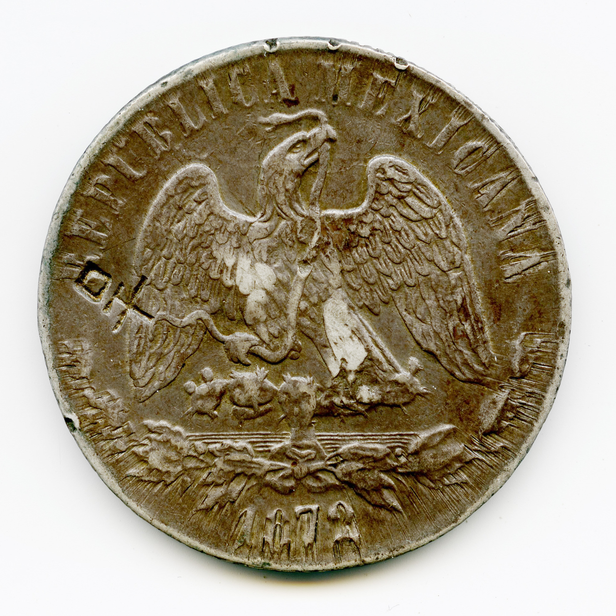 Mexique - 1 Peso - 1872 CH M revers