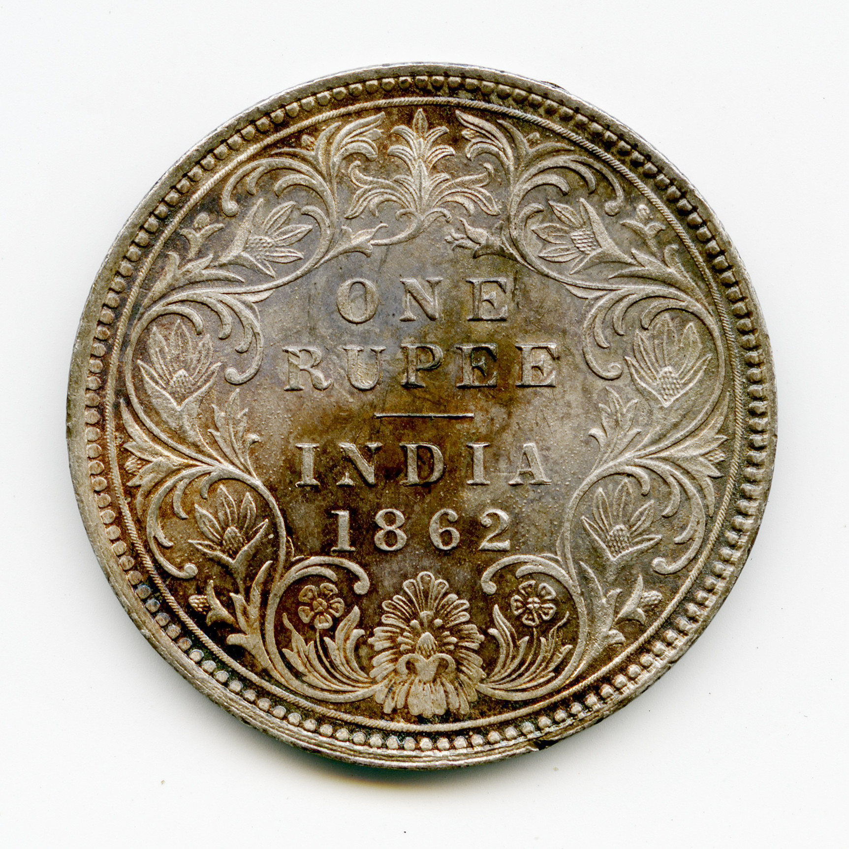 Inde - 1 Roupie - 1862 revers