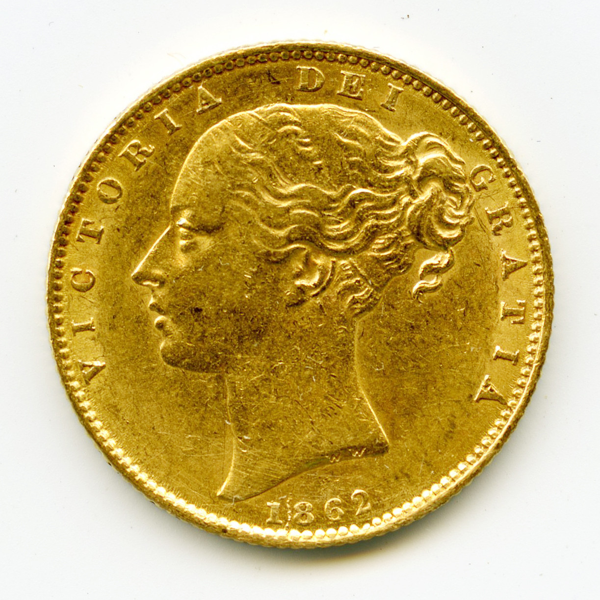 Grande-Bretagne - Souverain - 1862 avers Grande-Bretagne - Souverain - 1862 avers