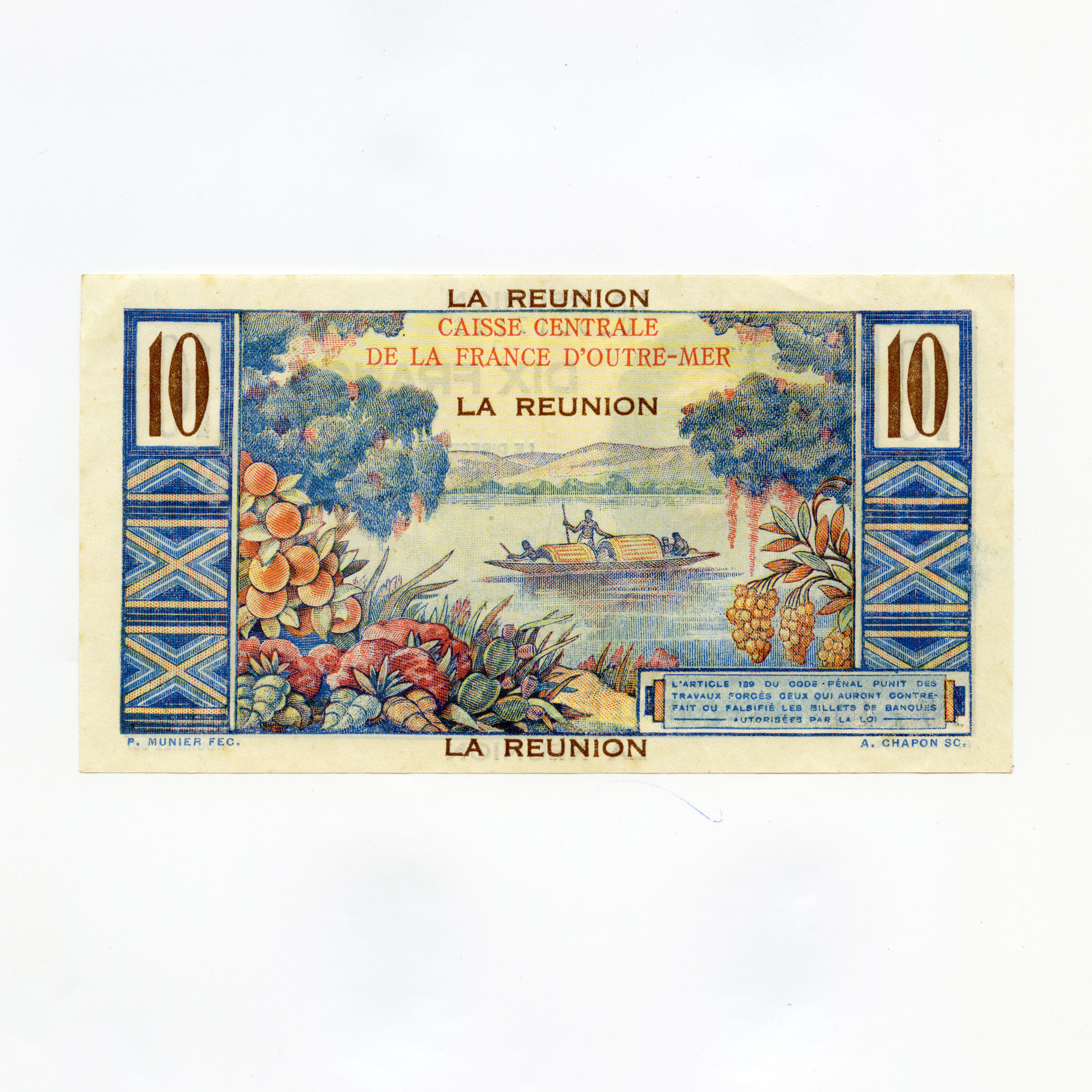 Outre-Mer - La Réunion - 10 Francs - 17141 revers
