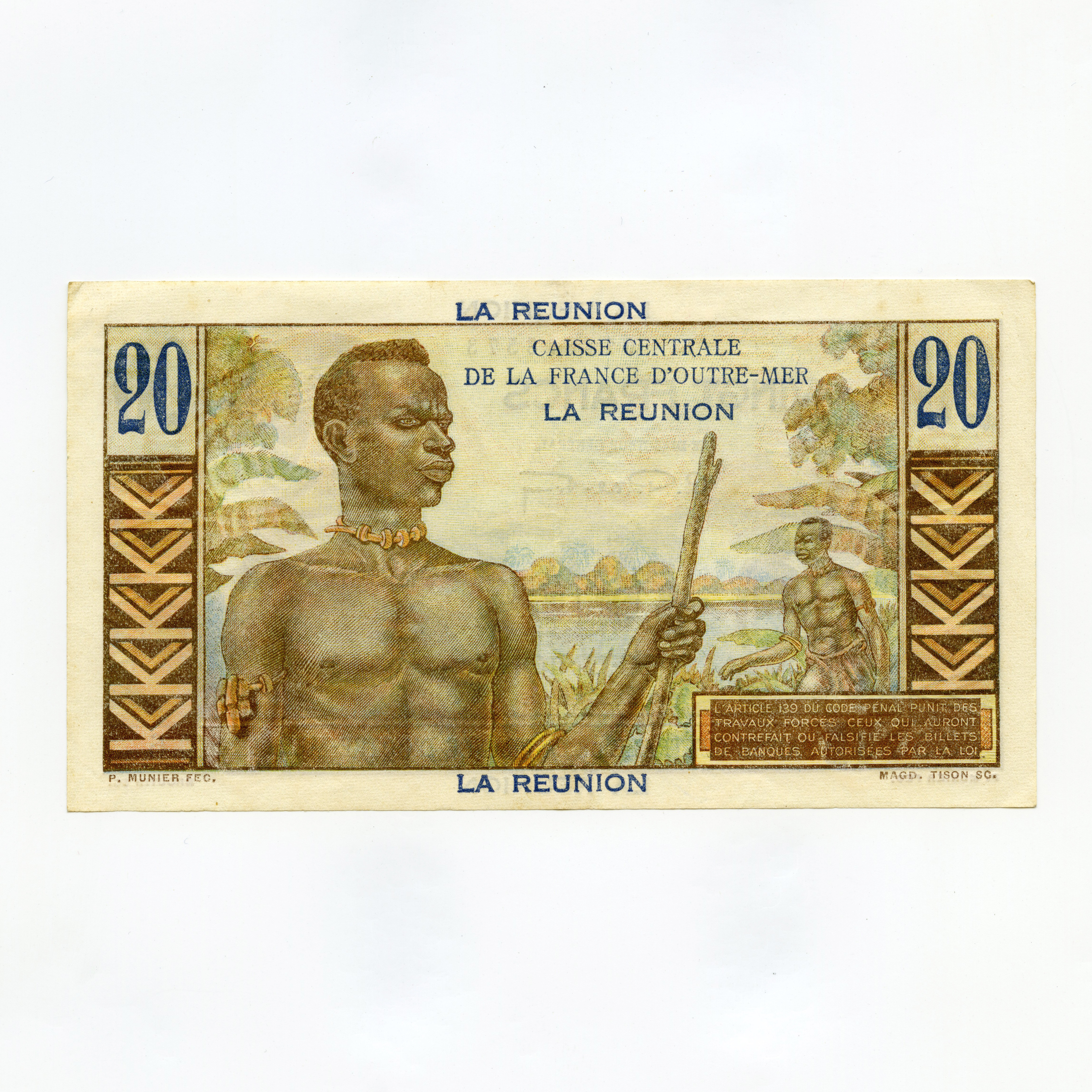 Outre-Mer - La Réunion - 20 Francs - 18573 revers