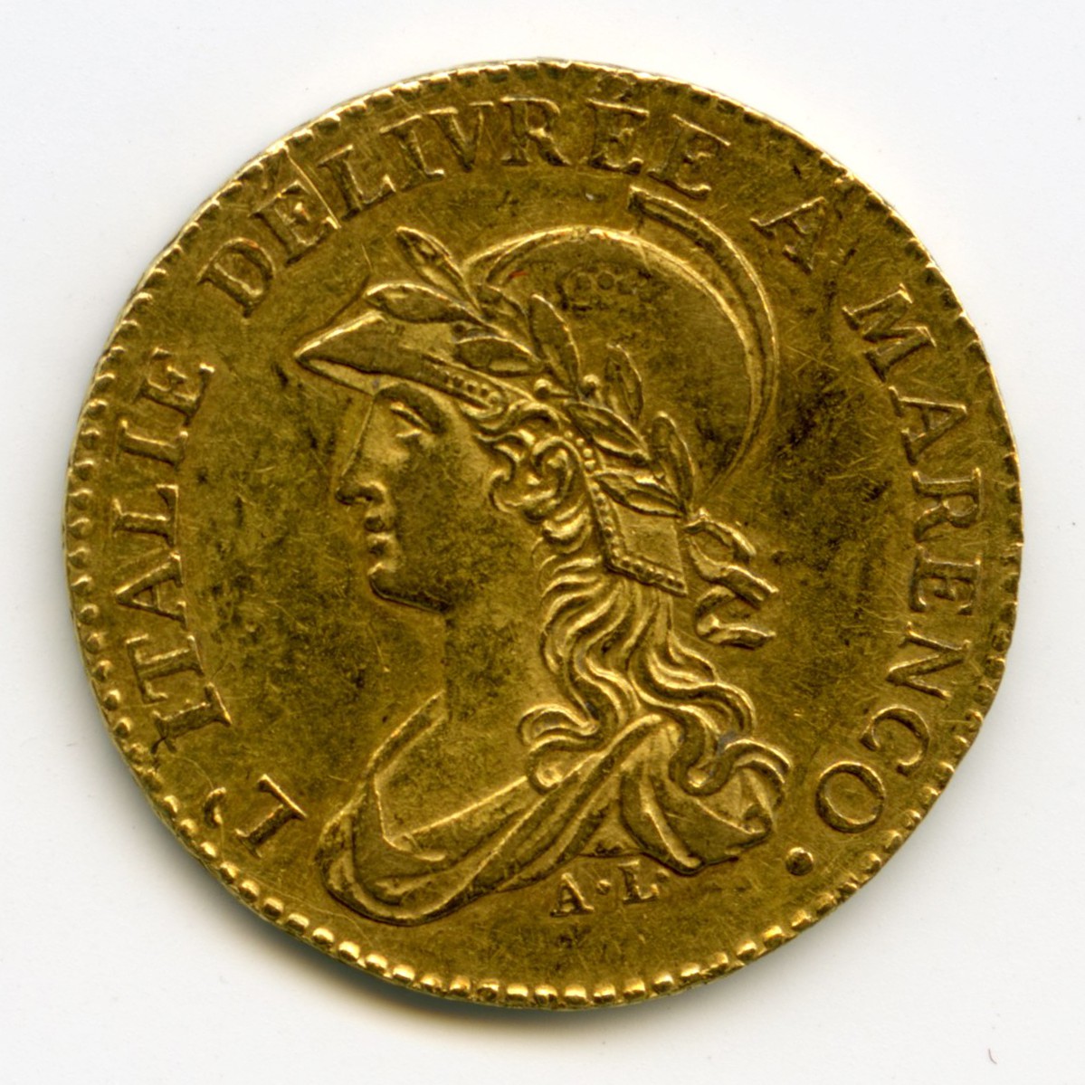 Italie - 20 Francs Marengo - L'An 9 avers Italie - 20 Francs Marengo - L'An 9 avers