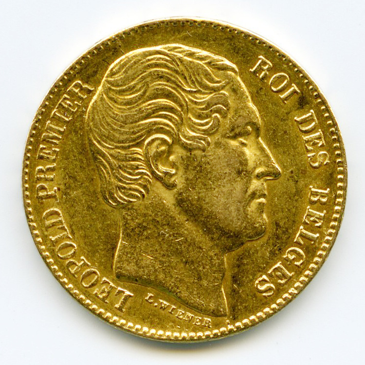 Belgique - 20 Francs - 1865 avers Belgique - 20 Francs - 1865 avers