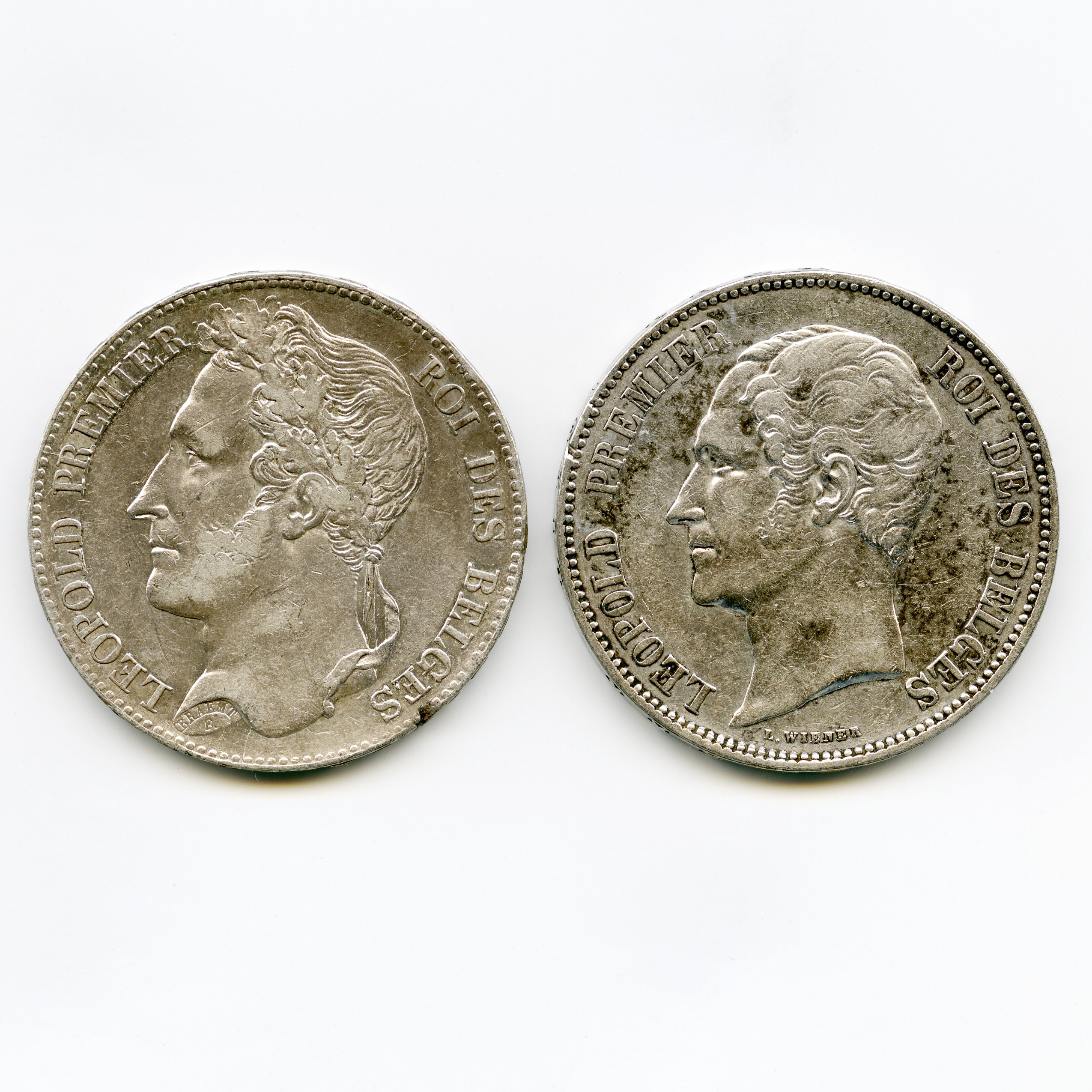 Belgique - 5 Francs - 1848 - 1849 avers Belgique - 5 Francs - 1848 - 1849 avers