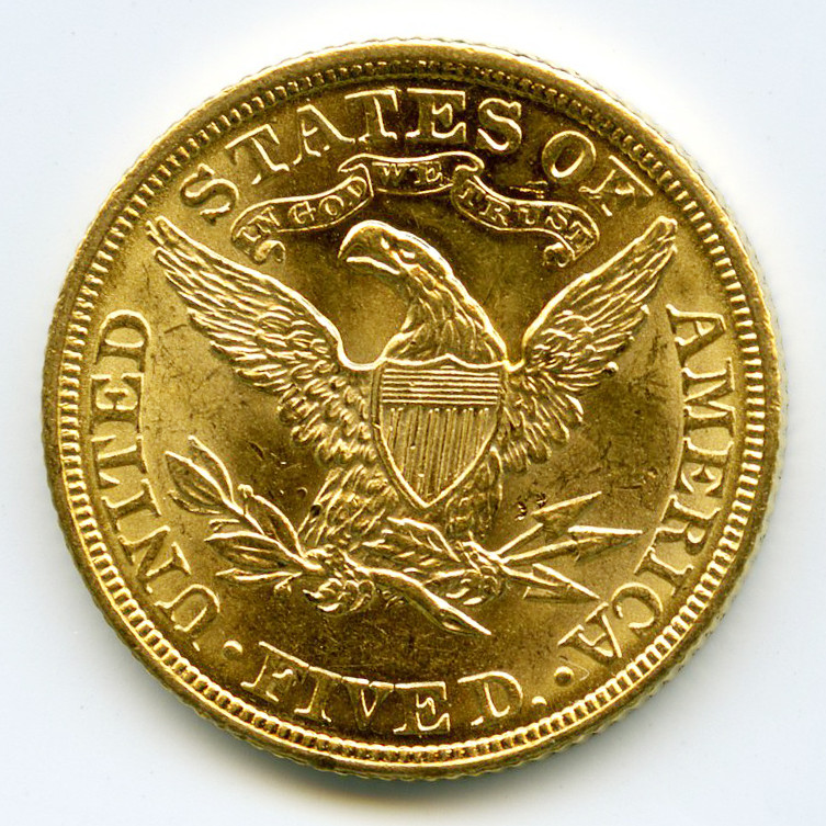 USA - 5 Dollars - 1907 revers