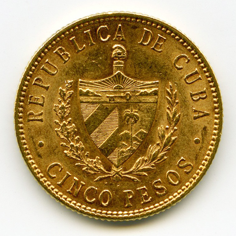 Cuba - 5 Pesos - 1916 revers Cuba - 5 Pesos - 1916 revers