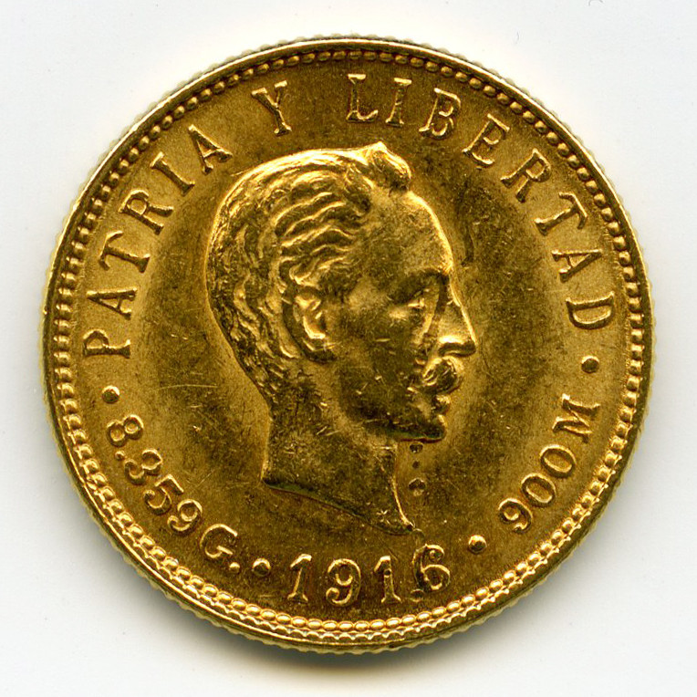 Cuba - 5 Pesos - 1916 avers Cuba - 5 Pesos - 1916 avers