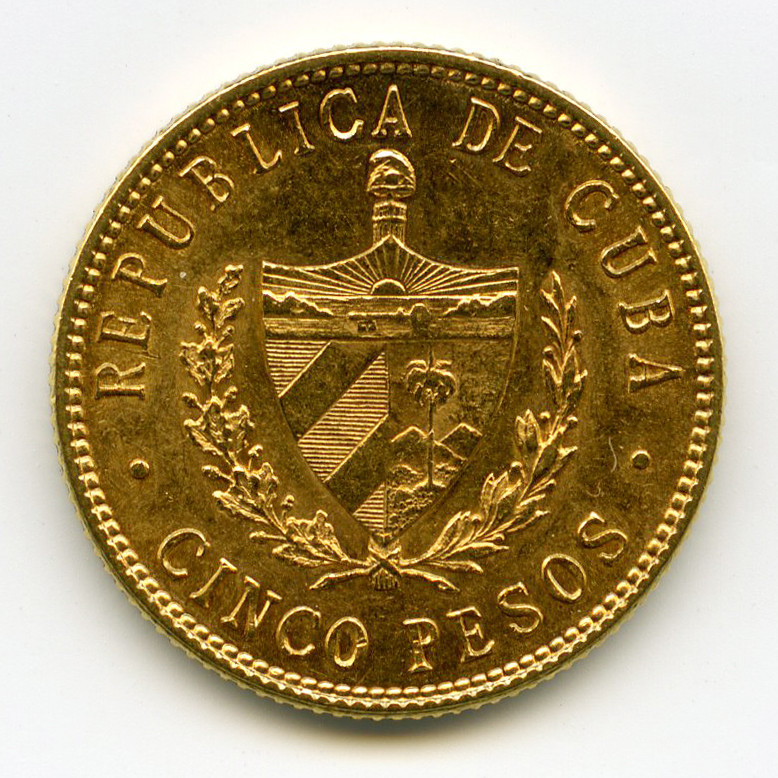 Cuba - 5 Pesos - 1916 revers