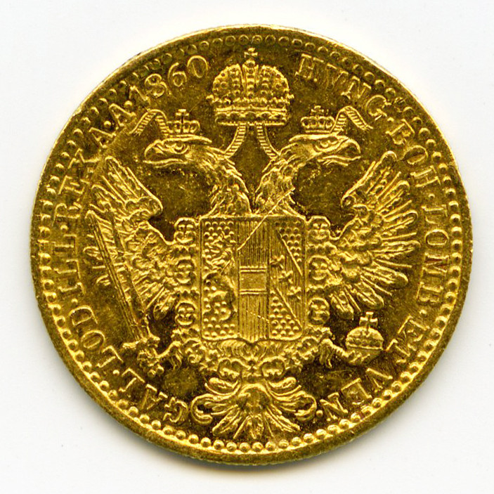 Autriche - 1 Ducat - 1860 A revers Autriche - 1 Ducat - 1860 A revers